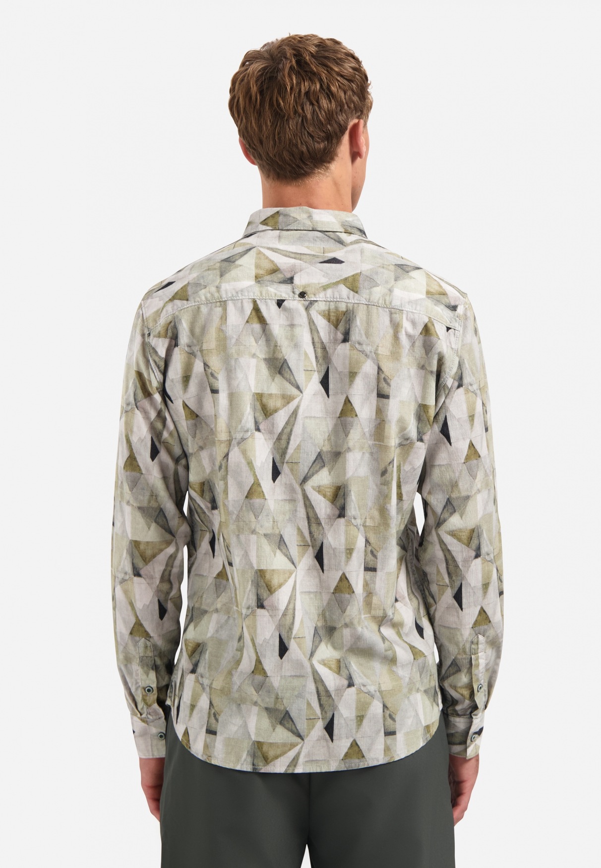 NO EXCESS Langarmhemd »No Excess Stretchhemd mit Print«