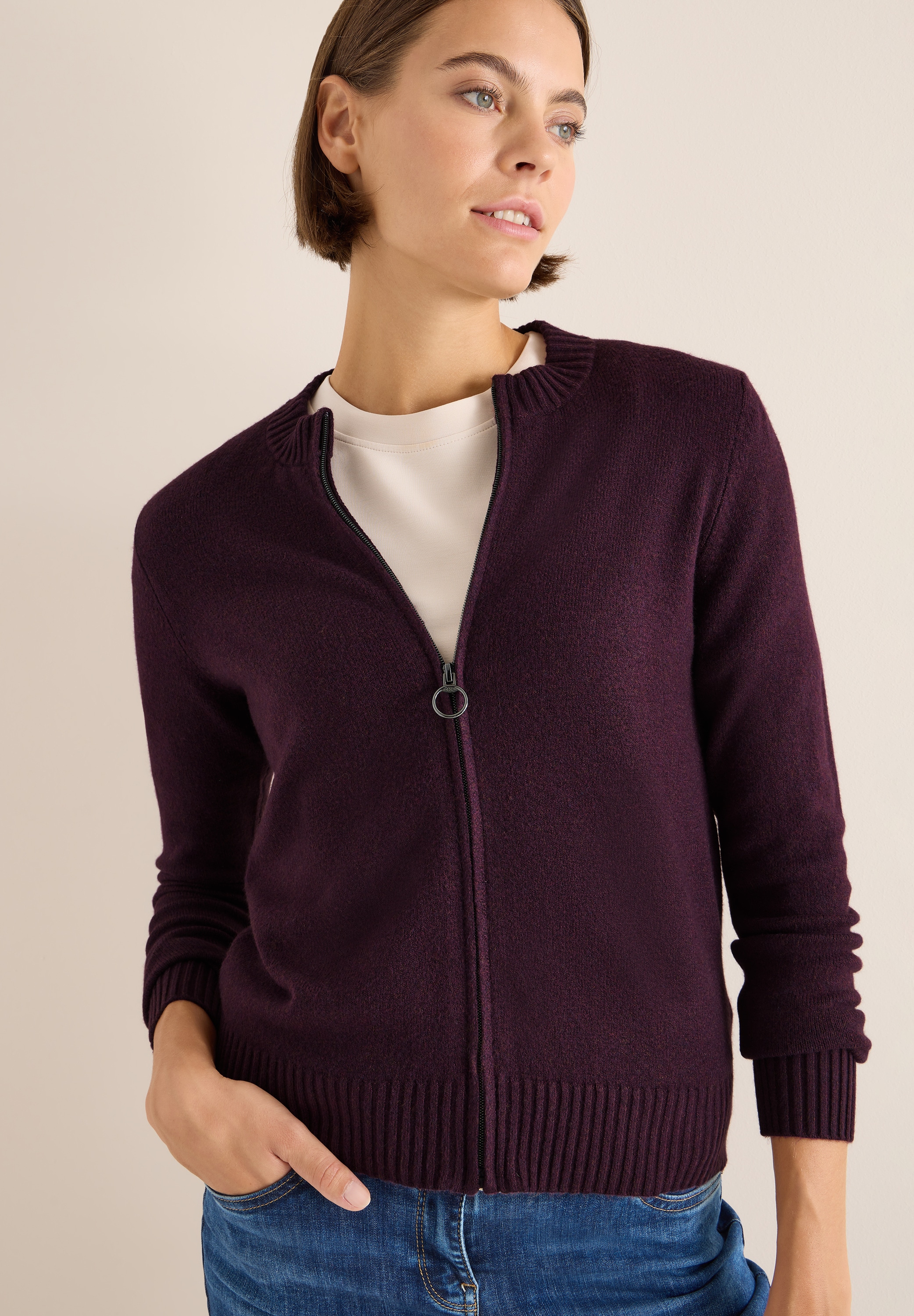 Cecil Cardigan, mit Rippbündchen