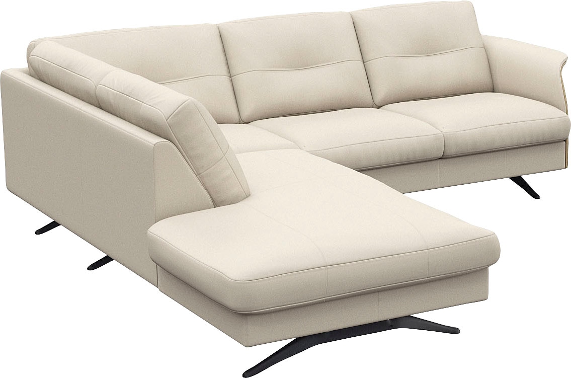 FLEXLUX Ecksofa »Glow, super bequem durch hochwertigem Sitzaufbau mit Federkern, L-Form«, Modernes skandinavisches Design