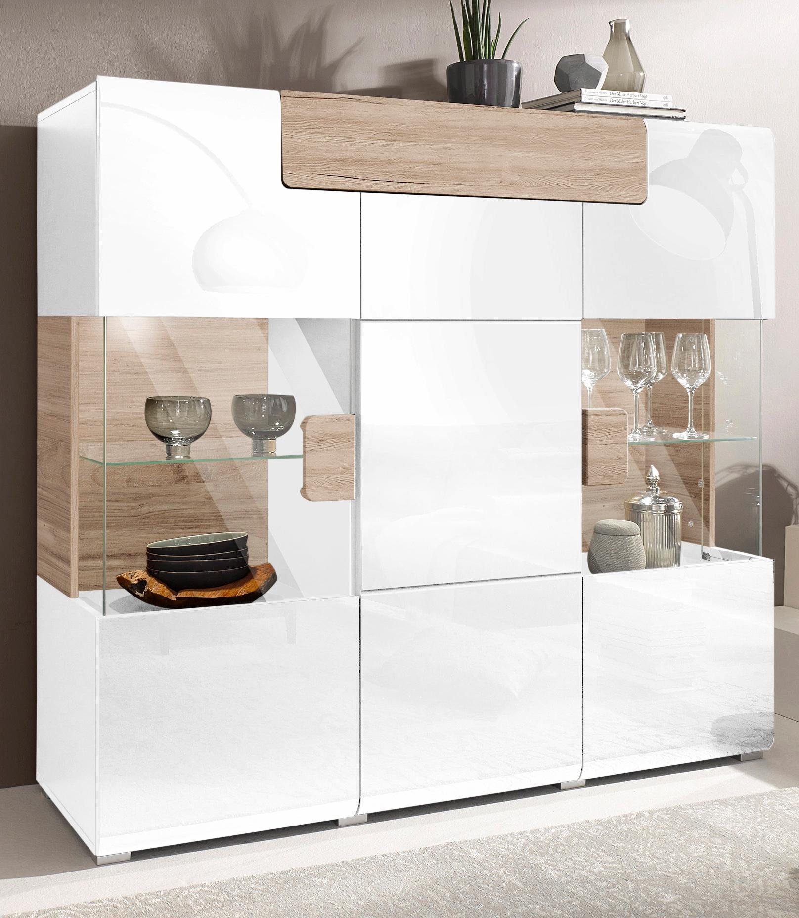 Breite bestellen 147,4 cm online »Toledo«, Helvetia Highboard