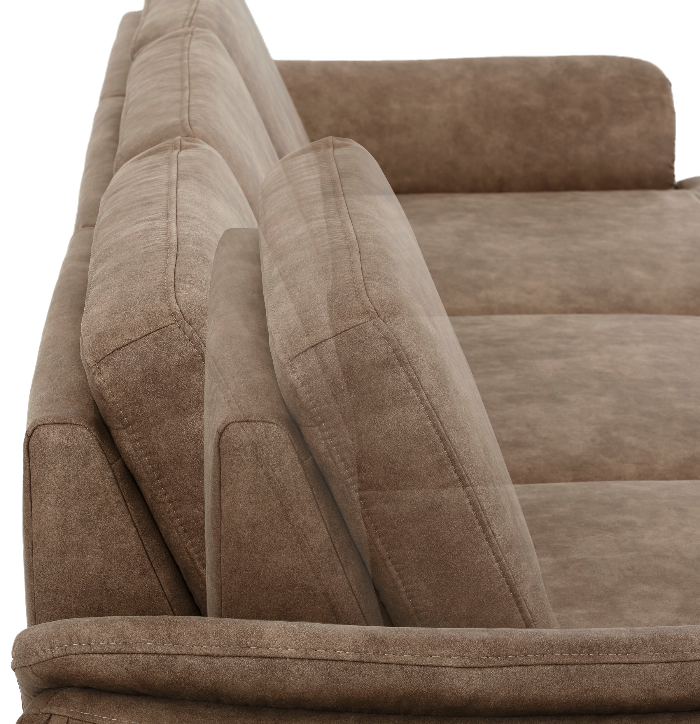 Home affaire Ecksofa »Palace L-Form«, incl. Sitztiefenverstellung, wahlweise mit Bettfunktion und Stauraum