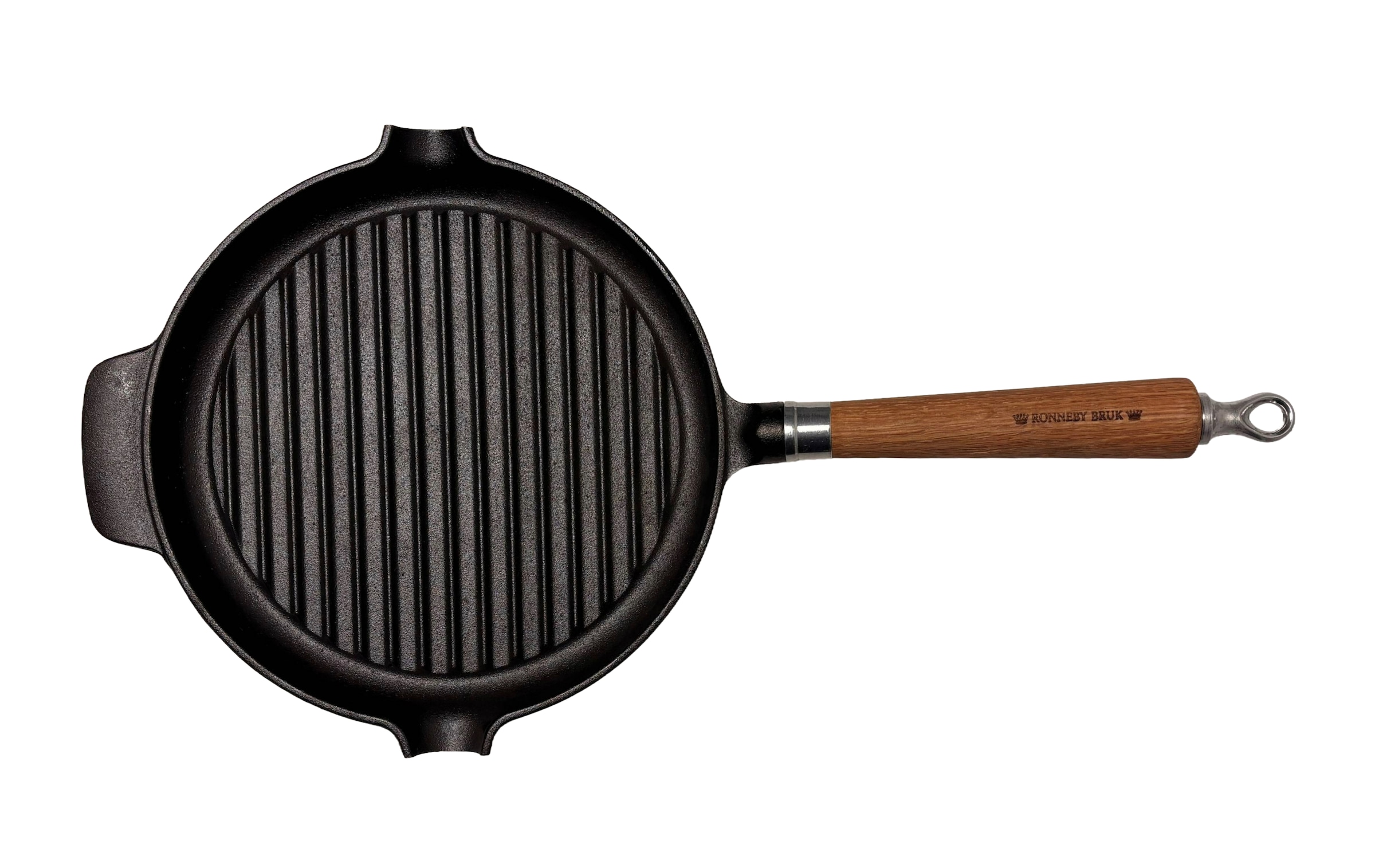 Ronneby Bruk Grillpfanne »Maestro, Pfanne, Ø 25 cm, mit Holzgriff« Gusseisen 1 tlg.