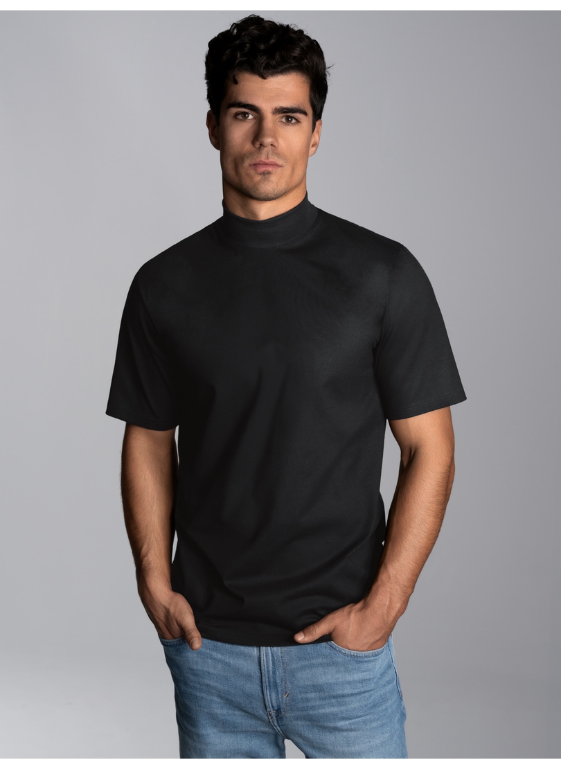 Trigema T-Shirt »TRIGEMA T-Shirt mit Stehkragen«, (1 tlg.)