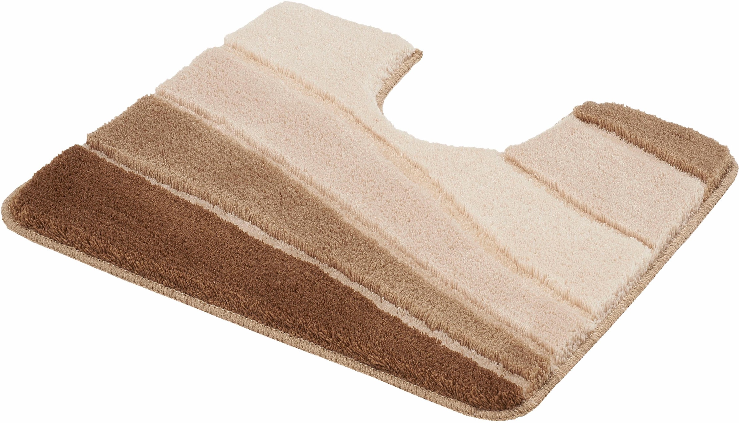 MEUSCH Badematte »Ocean«, rutschhemmend beschichtet, fußbodenheizungsgeeignet, Badteppich, Wellen Design, mit Farbverlauf, Hoch-Tief Effekt, waschbar