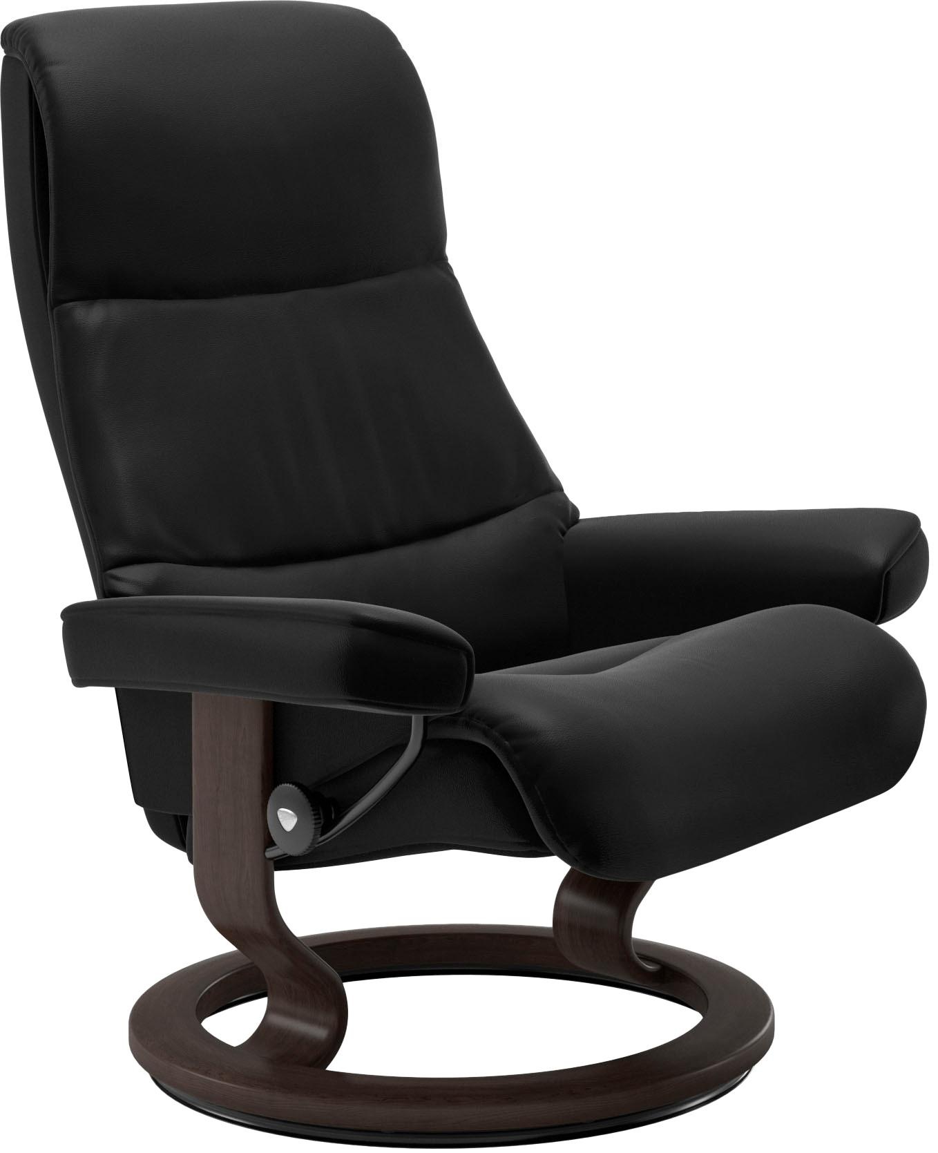 Stressless® Relaxsessel »View«, (Set, Relaxsessel mit Hocker), mit Classic Base, Größe S,Gestell Wenge