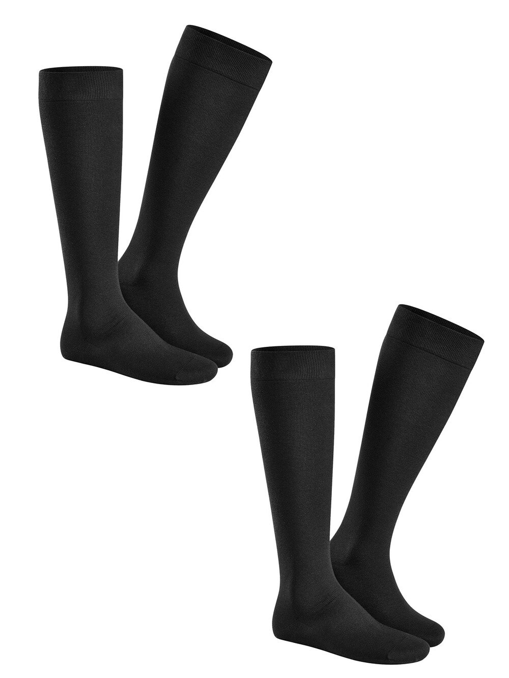 Hudson Kniestrümpfe »ONLY 2-PACK« 2er Pack,  Komfortbund mit weitem Fußausschnitt