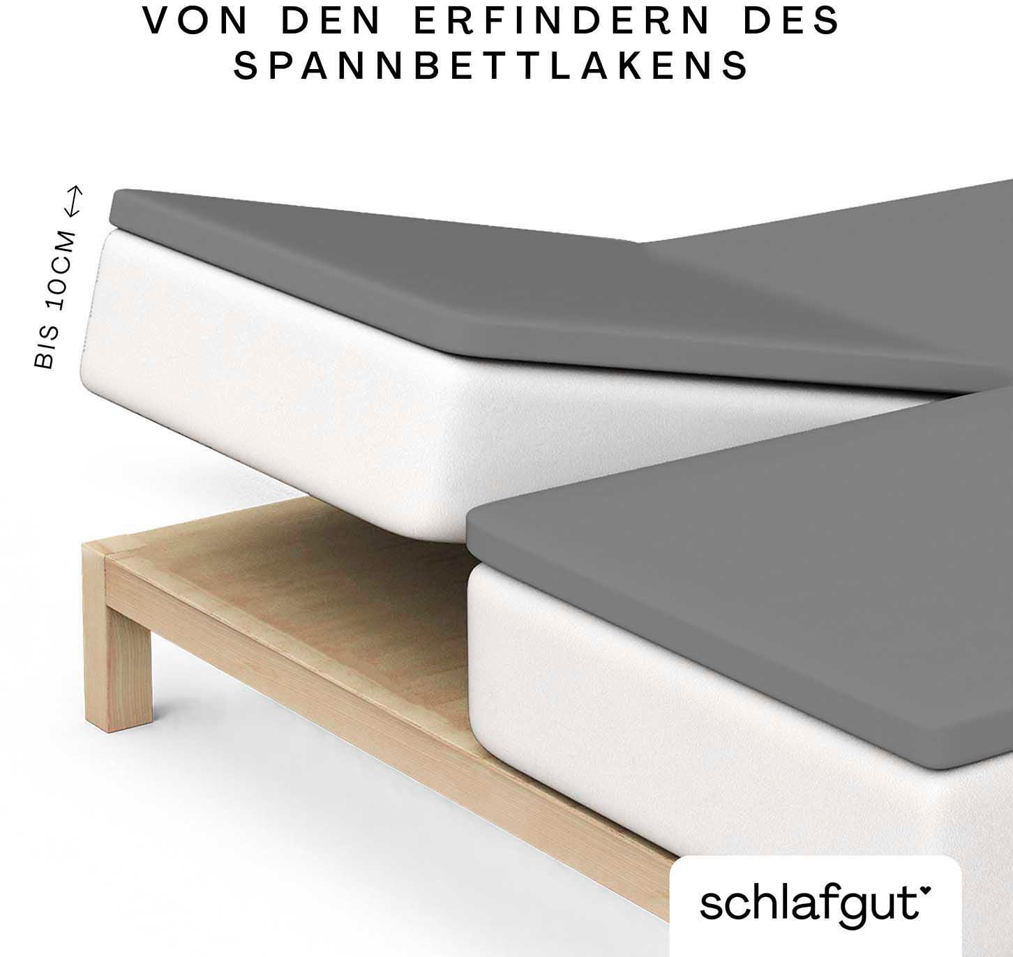 Schlafgut Spannbettlaken »Pure Split-Topper«, MADE IN GREEN by OEKO-TEX®