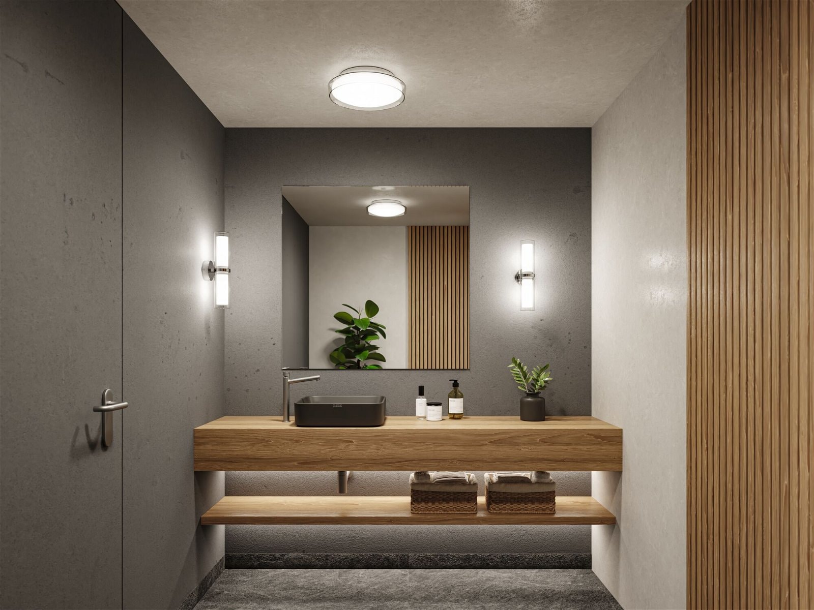 Paulmann LED Deckenleuchte »Selection Bathroom Luena IP44 16,5W 3000K Chrom 230V Glas/Metall«, 1 flammig