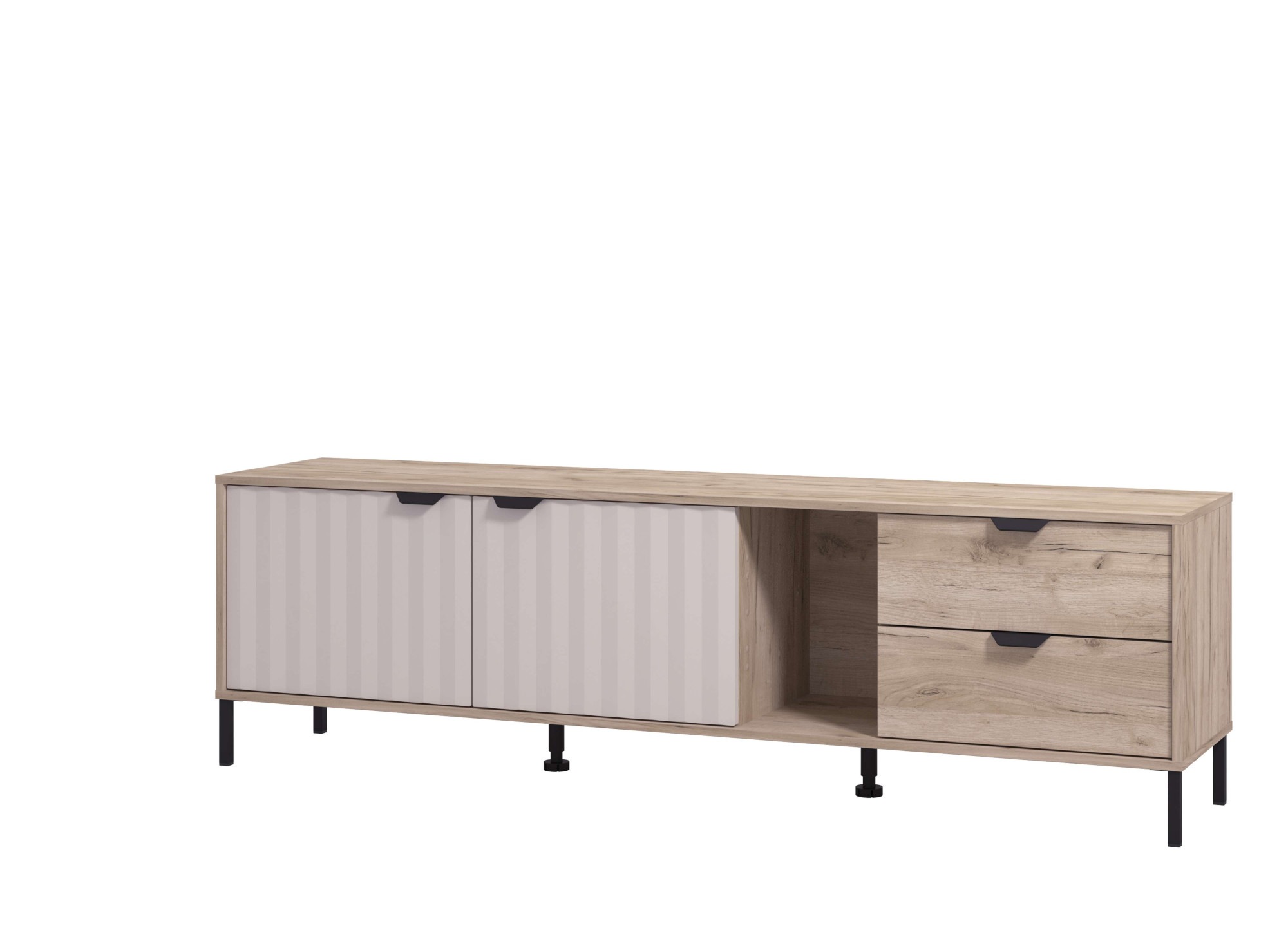 Home affaire Lowboard »Vandea TV-Lowboard, TV-Schrank, TV-Ständer, modernes Design«, Kommode im Trendfarben, Front in 3D-Optik