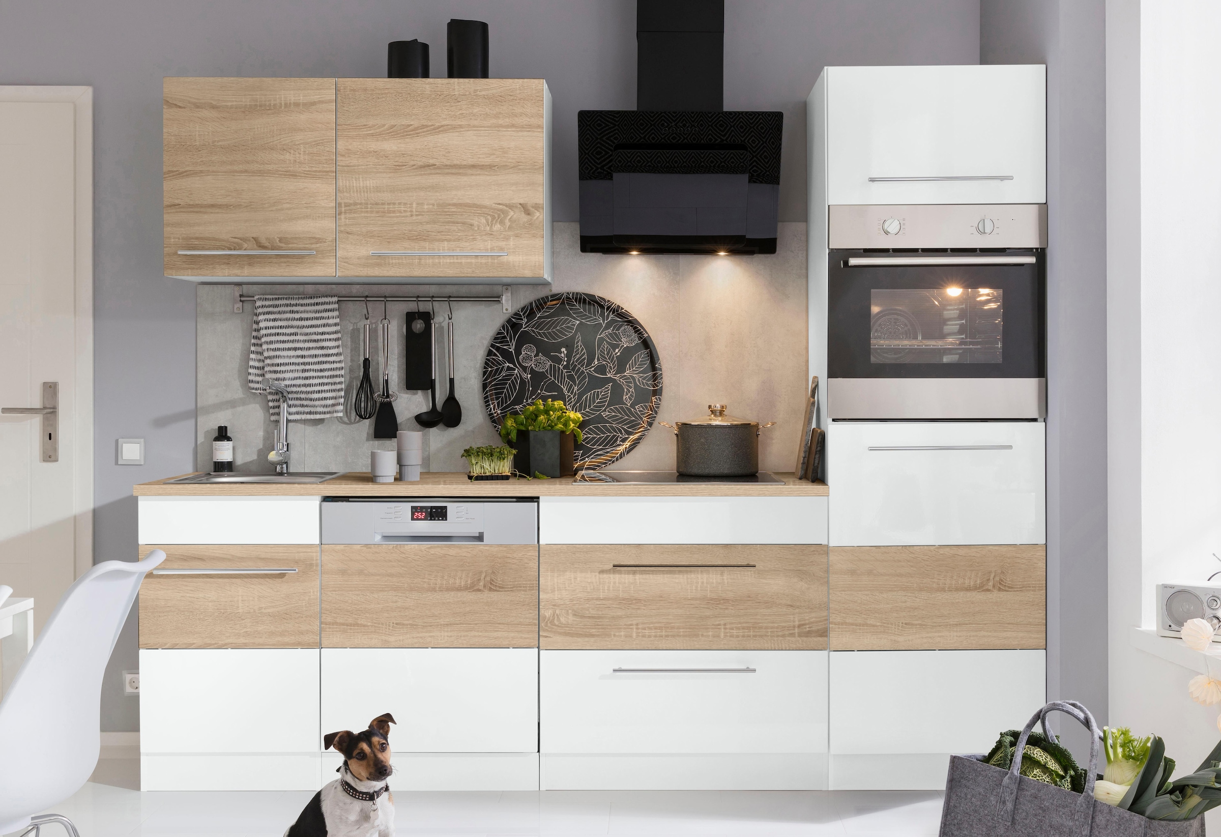 KOCHSTATION Küchenzeile »KS-Trient« Breite 250 cm, wahlweise mit E-Geräten, günstig online kaufen