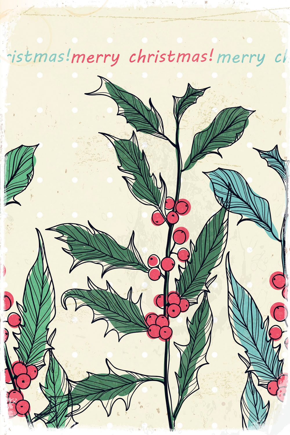 queence Metallbild »Christmas Berries«, Schriftzüge-Schriftzug-Weihnachten, (1 St.), Stahlschilder