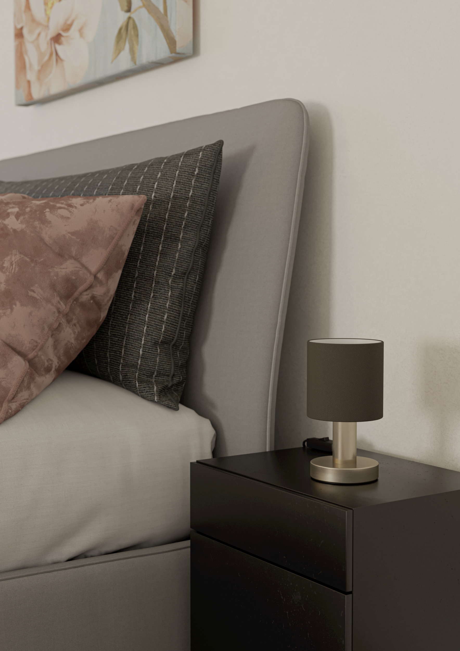 EGLO Tischleuchte »MONTETTO Tischlampe - Stahl - E14 - 1X40W - IP20« E14 1 Stk. Nachttischlampe, Schreibtischleuchte, Leselampe, H18 x Ø10 cm