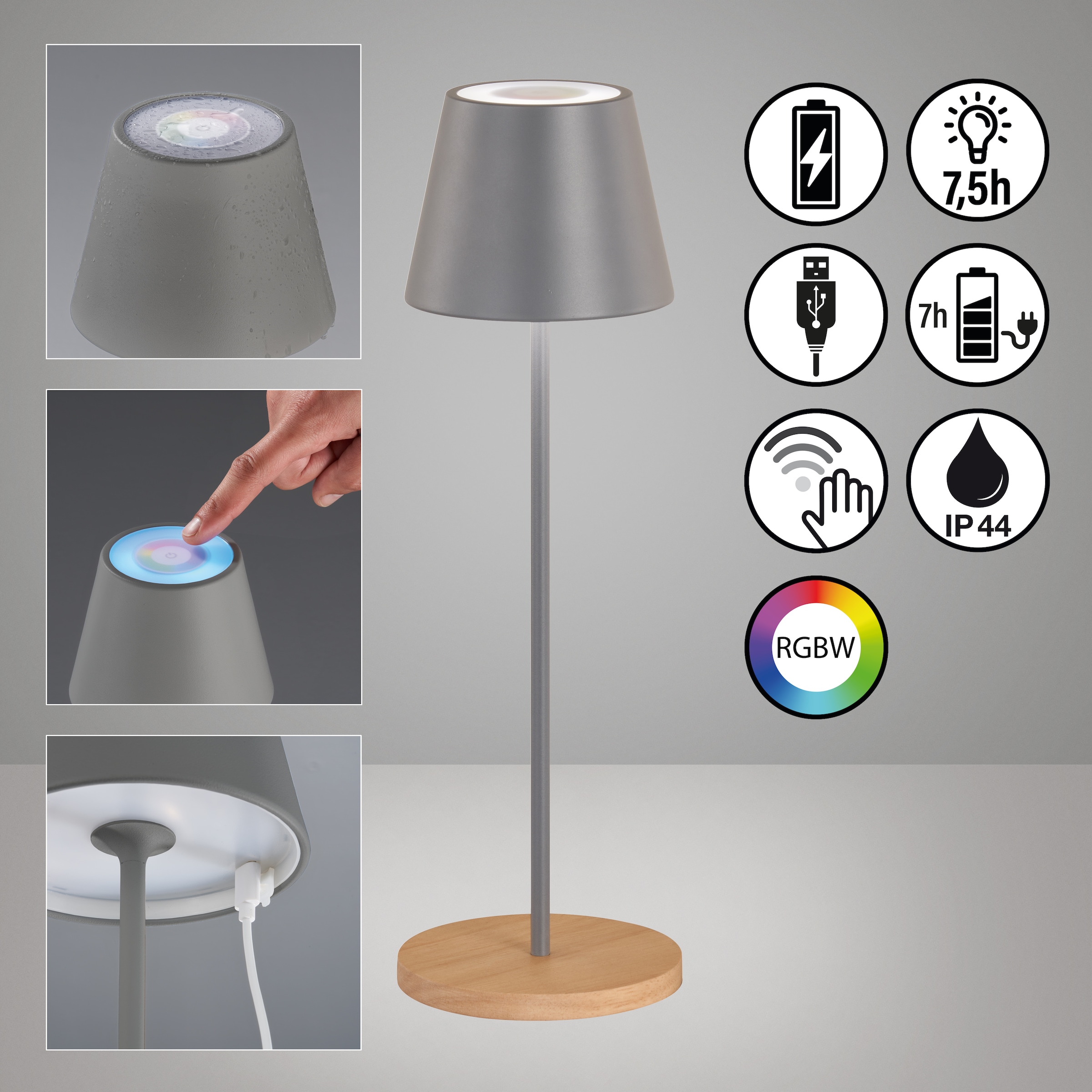 easy! BY FHL Außen-Tischleuchte »Cosenza«, 1 flammig, Leuchtmittel LED-Modu günstig online kaufen