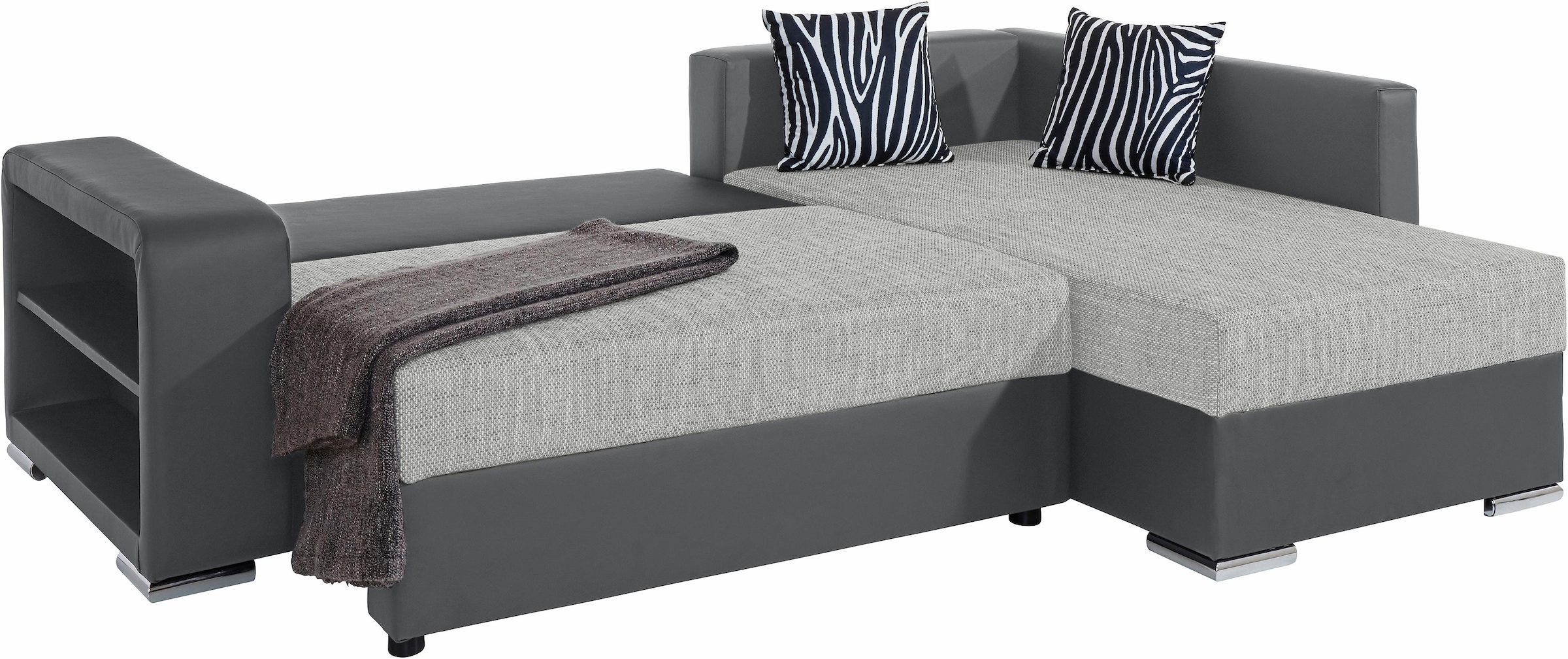 COLLECTION AB Ecksofa »John L-Form«, mit Bettfunktion, wahlweise mit Federkern