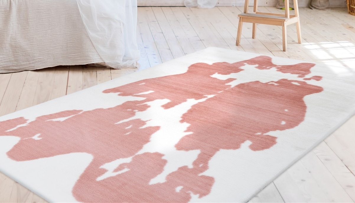 Bruno Banani Hochflor-Teppich »Makayla«, rechteckig, 30 mm Höhe, Kuhfell-Mu günstig online kaufen