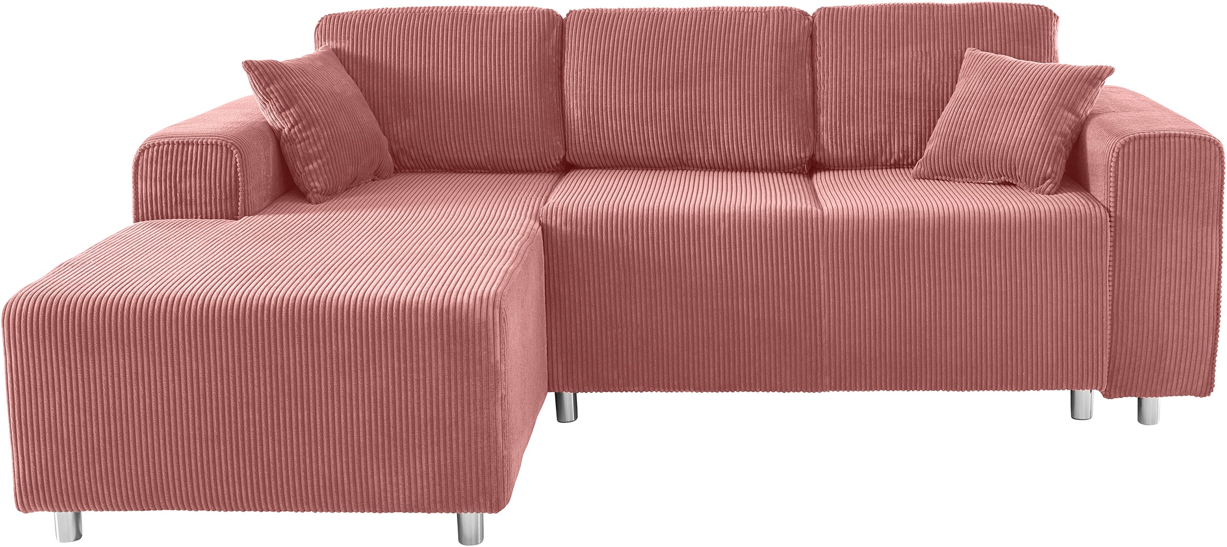 Guido Maria Kretschmer Home&Living Ecksofa »Györ«, L-Form, wahlweise mit Bettfunktion und Bettkasten incl. 2 Zierkissen