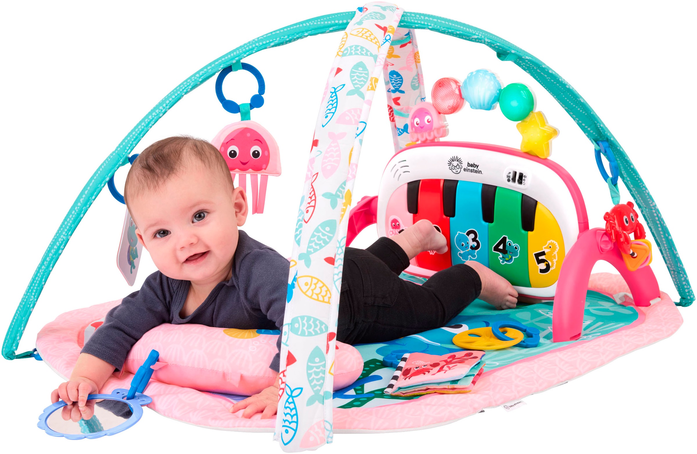 Baby Einstein Spielbogen »4-in-1 Kickin’ Tunes Jellyfish Jamboree Music & Language Discovery Gym«, mit Soundeffekt