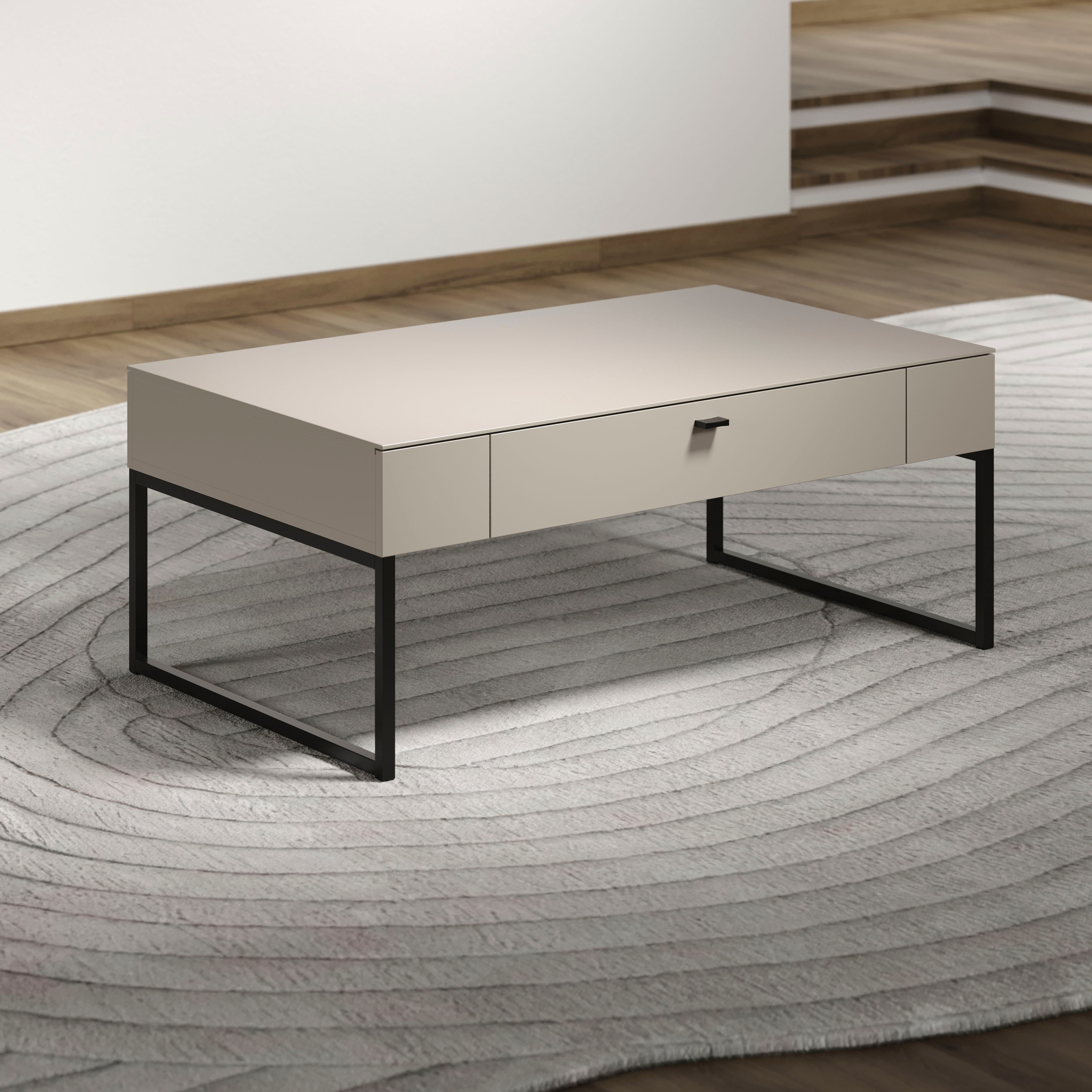 Places of Style Couchtisch »San Pedro«, (1 St.), Sofatisch mit großer Soft-Close Schublade - (B/T/H) 110/68/45 cm
