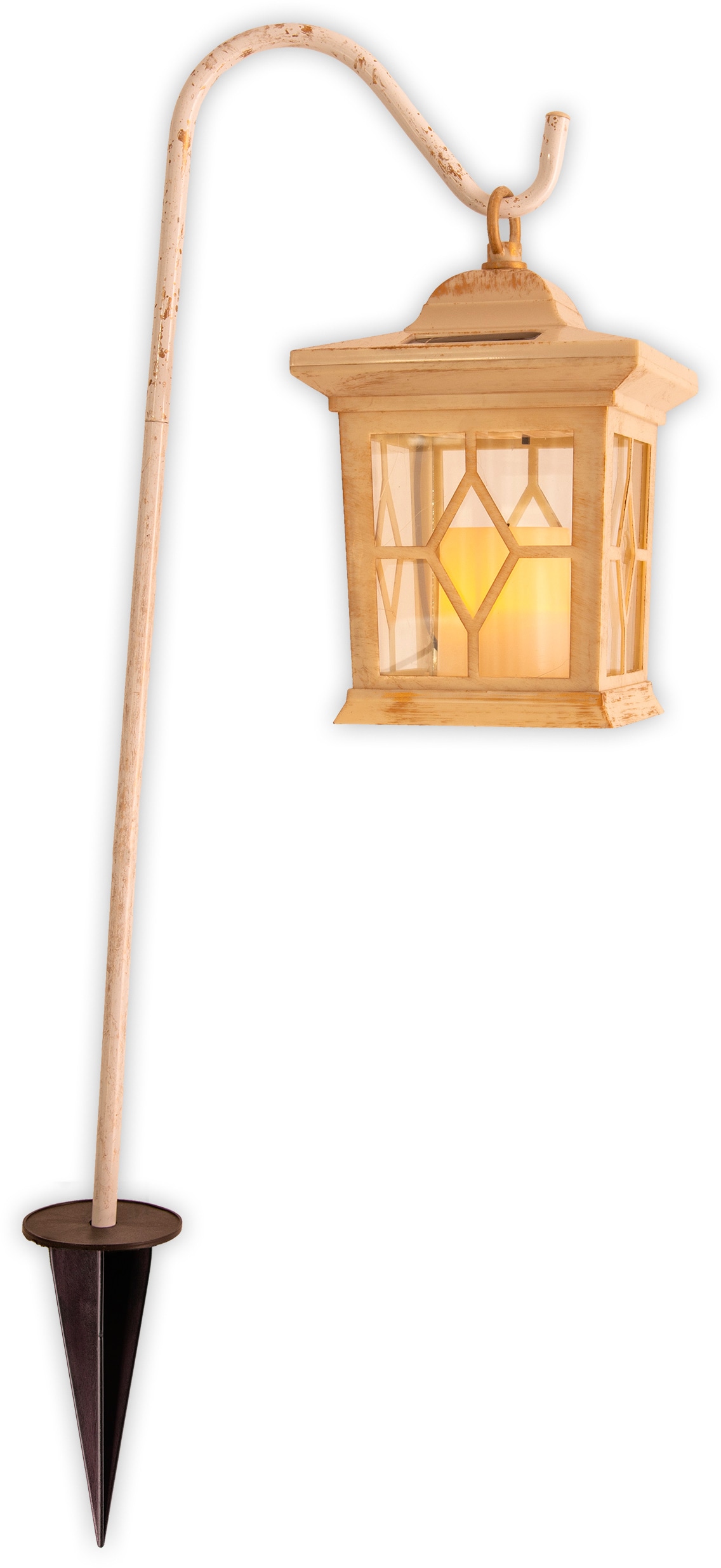 näve LED Solarleuchte »Laterne«, 2 flammig, Leuchtmittel LED-Modul | LED fest integriert, 2er-Set LED-Outdoor-Erdspieß "Laterne",je 1x LED / 0,06W