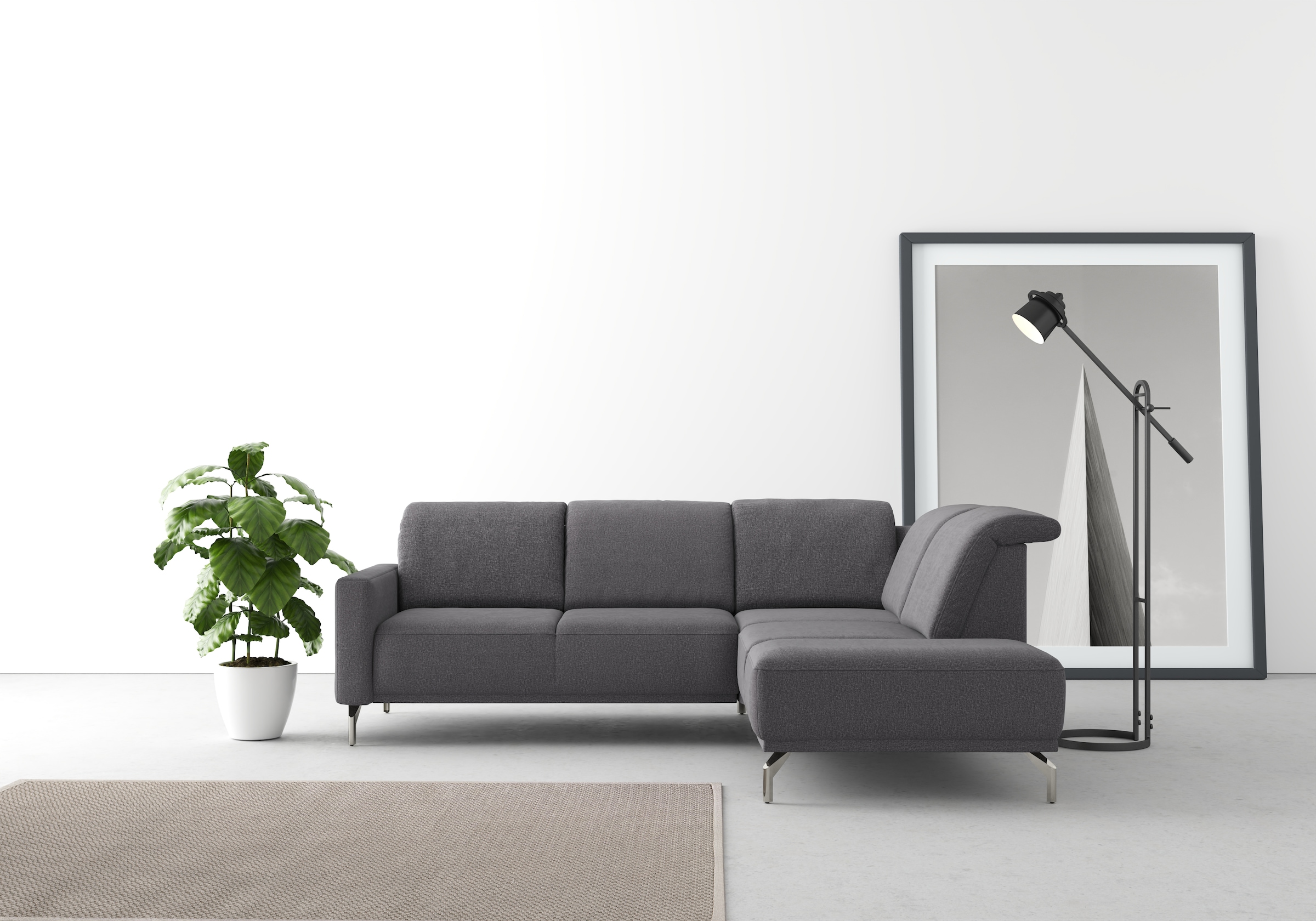 sit&more "Bailando L-Form" wahlweise mit Kopfteilverstellung und Vorziehsit günstig online kaufen