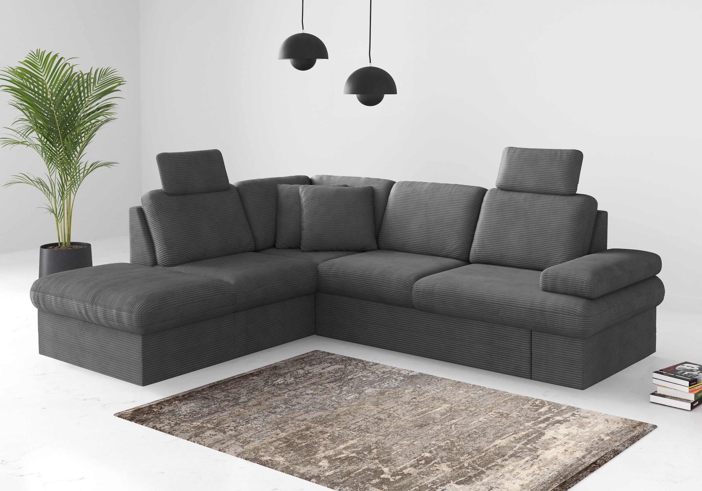 sit&more Ecksofa »Moreno«, mit Armteilverstellung,wahlweise mit Bettfunktio günstig online kaufen