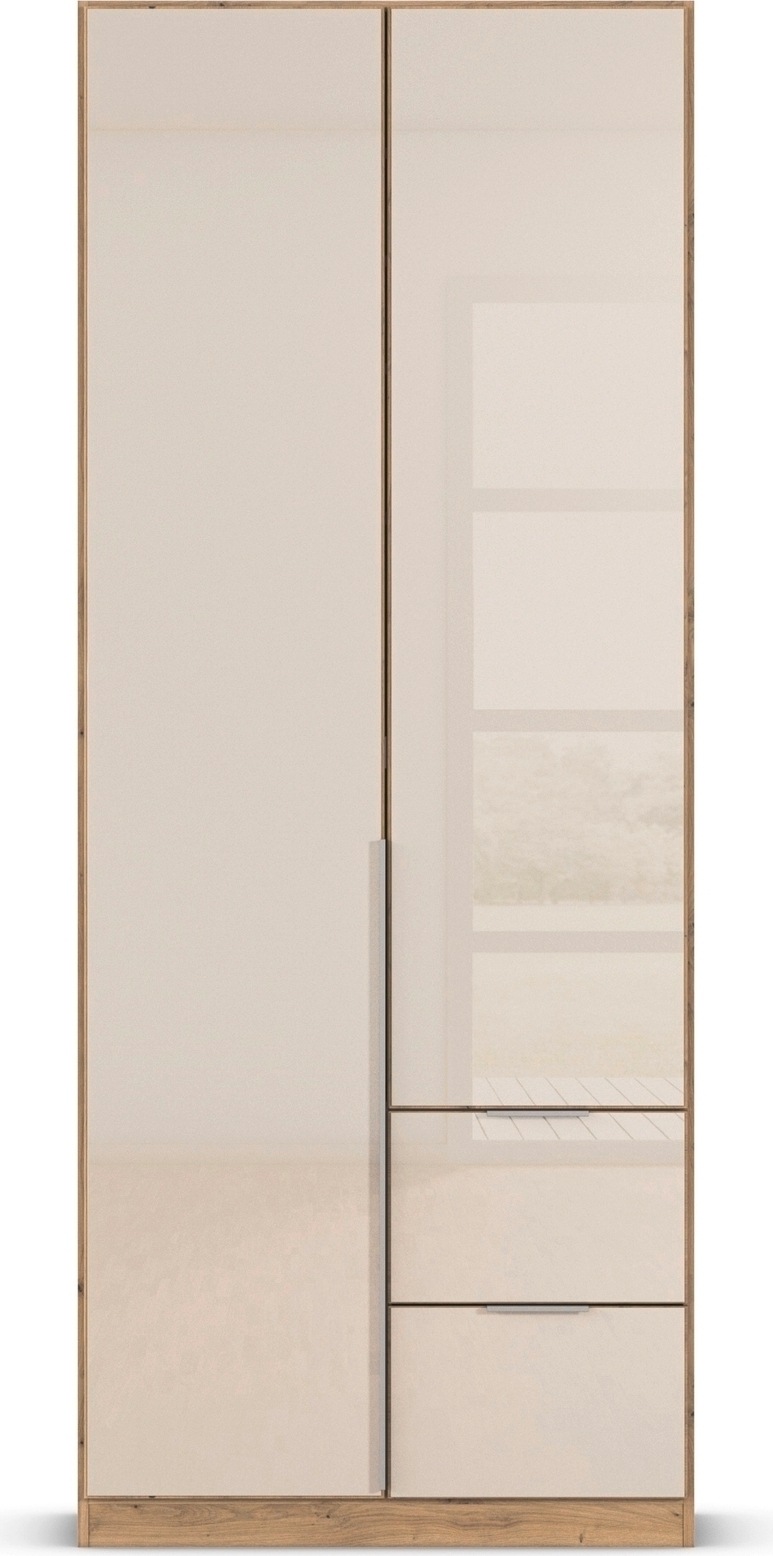 rauch Drehtürenschrank »Kleiderschrank Kleiderschränke Schrank Garderobe AGORDO mit Glasfront«, (in zwei Griff-Farben, Breiten 91-360 cm), mit Außenschubkästen, in 7 Breiten und 2 Höhen MADE IN GERMANY
