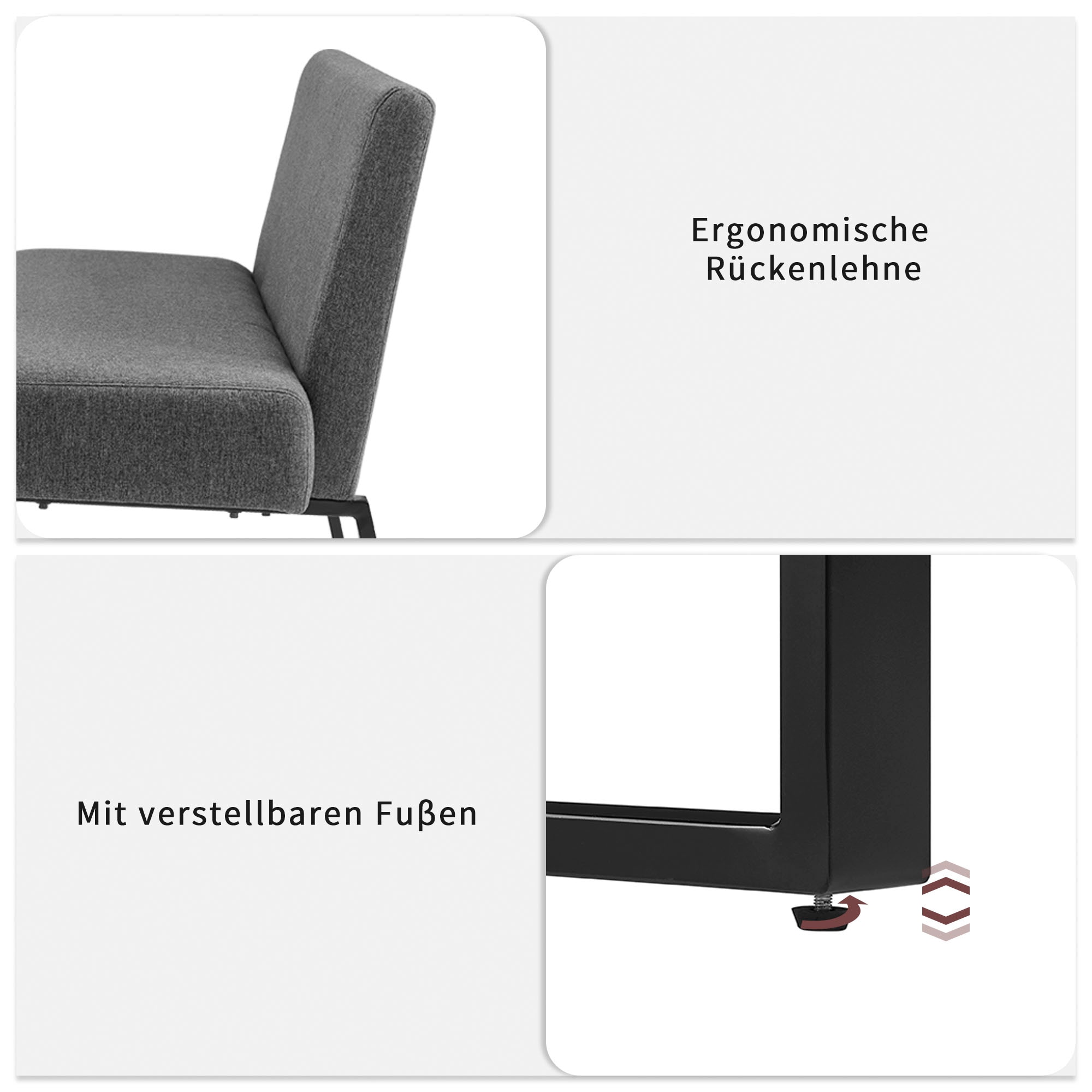 OTTO home Essgruppe »Gellina« Set, 4 tlg. ausziehbarer Esstisch, Freischwinger, Sitzbank mit Rückenlehne