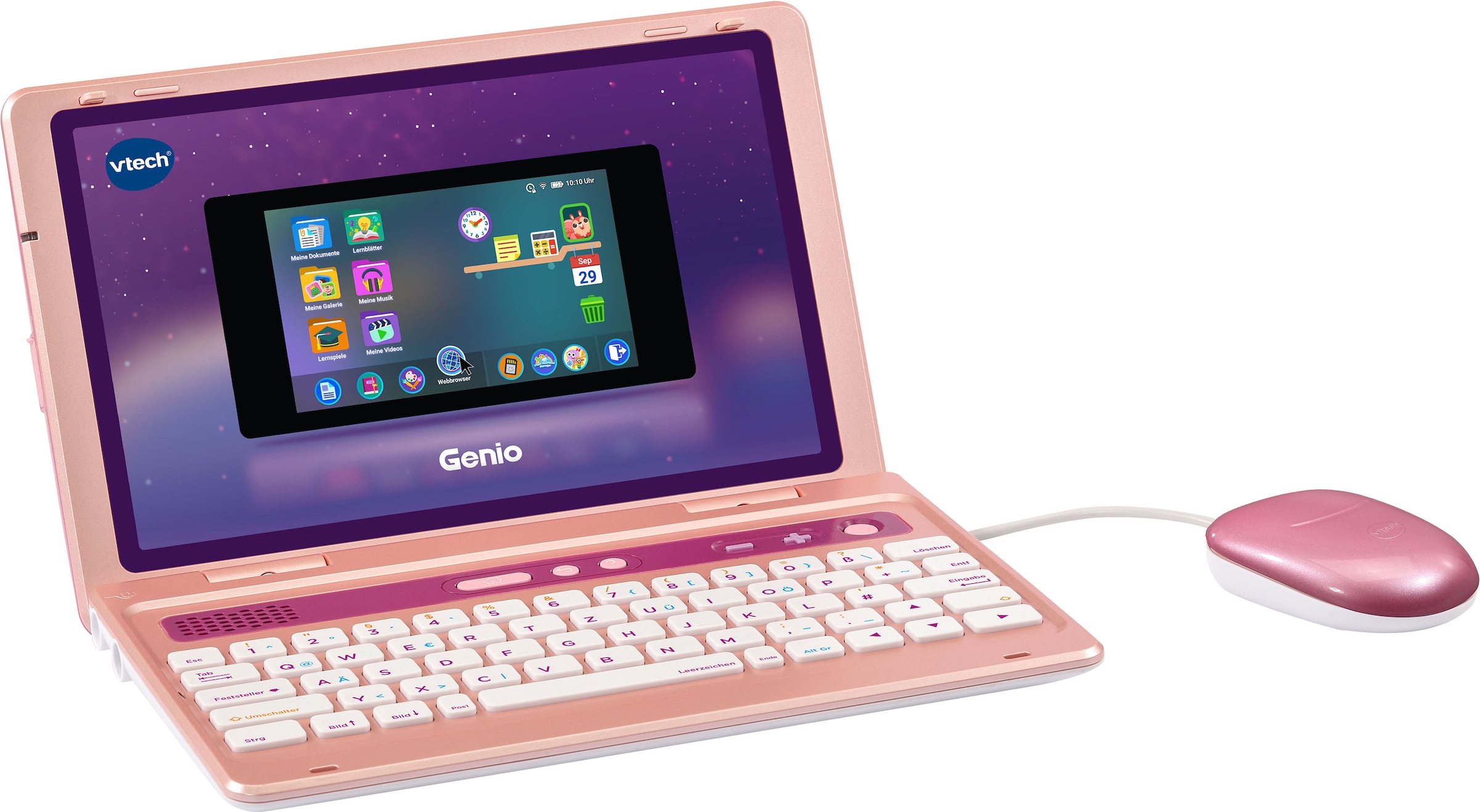 Vtech® Kindercomputer »School & Go, Genio Lernlaptop, pink«