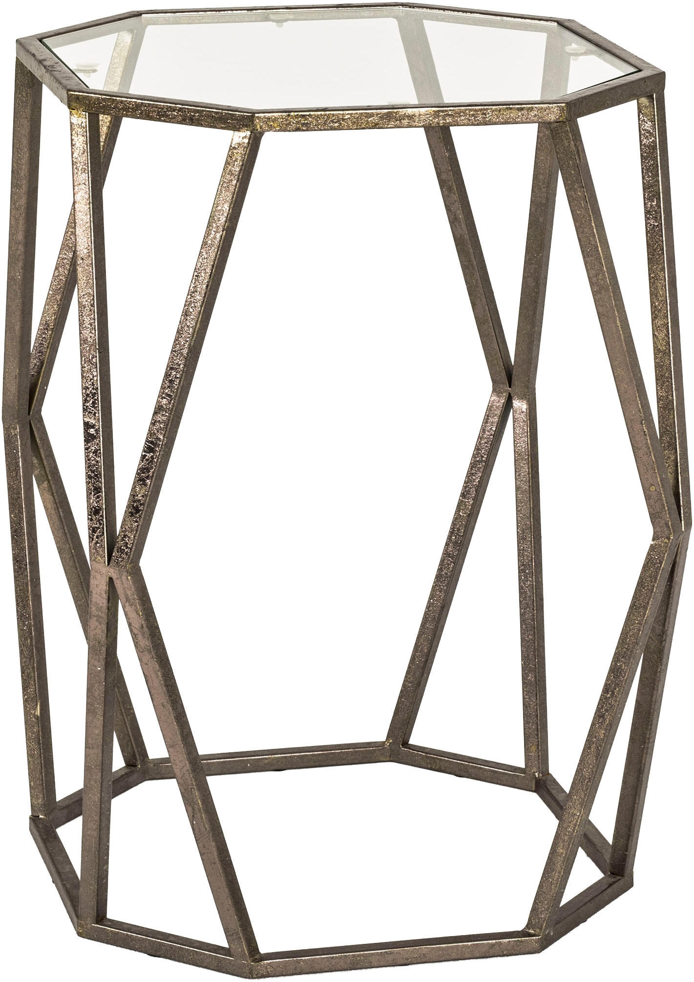 HAKU Beistelltisch »Sofatisch, Wohnzimmertisch« 1 Stk. tlg. achteckig - aus Metall Kupfer B/T/H 37/37/50 cm