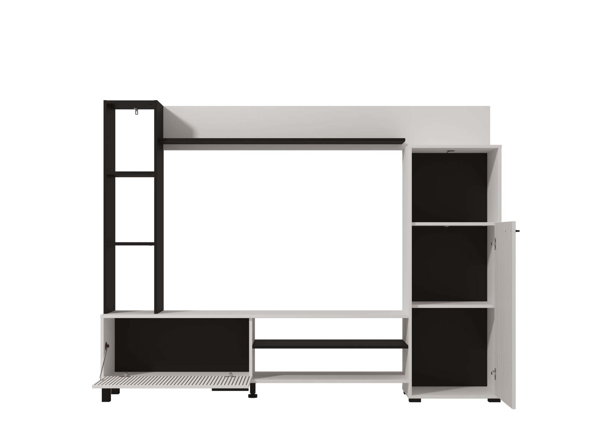 INOSIGN Wohnwand »Retimno, inkl. Highboard, TV-Board, Standregal und Wandregal« Komplett-Set, 4 Stk. tlg.