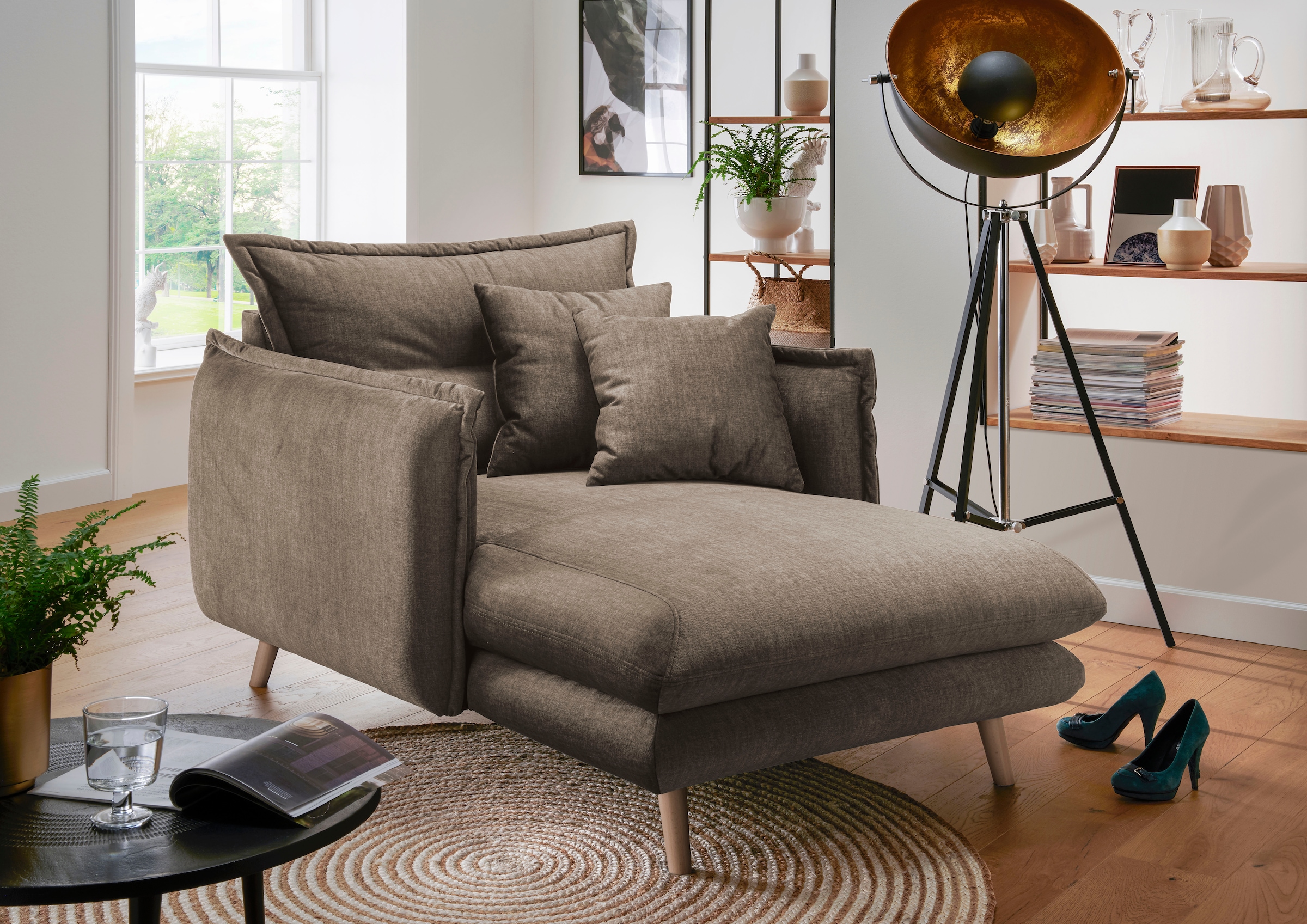 Home affaire Loveseat »Lazio« moderner Sessel mit einer bequemen Polsterung günstig online kaufen