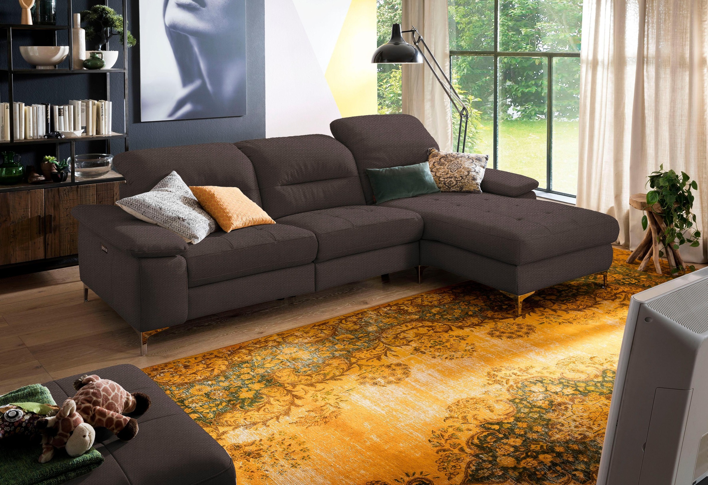 Places of Style Ecksofa »Basel L-Form«, mit vollmotorischer Relaxfunktion u günstig online kaufen