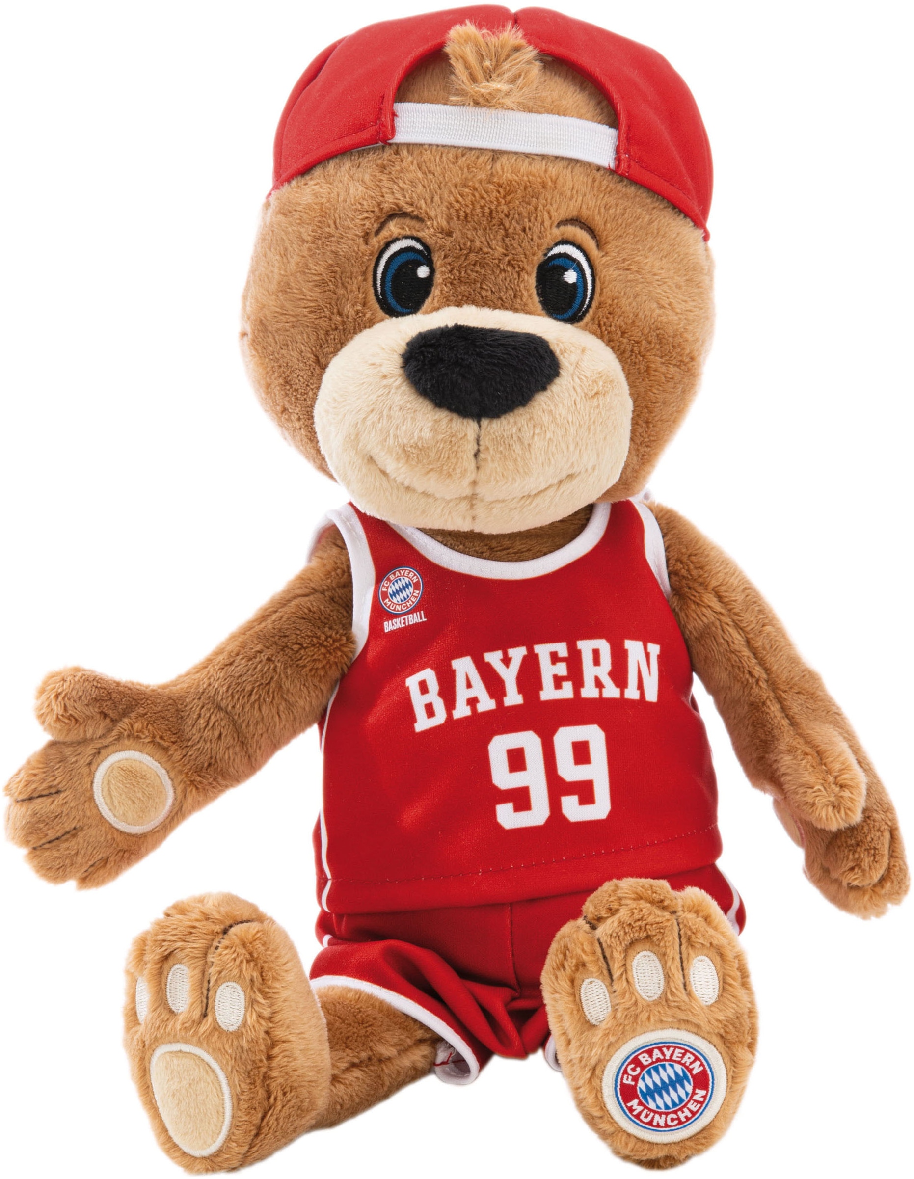 Nici Kuscheltier »FC BAYERN MÜNCHEN, Bär Ben, 35cm schlenkernd« mit Trikot