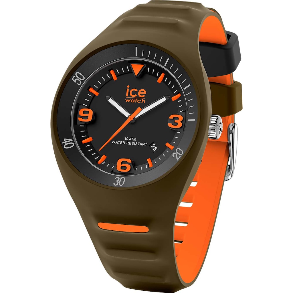 ice-watch Quarzuhr »P. Leclercq Khaki orange M, 020886«