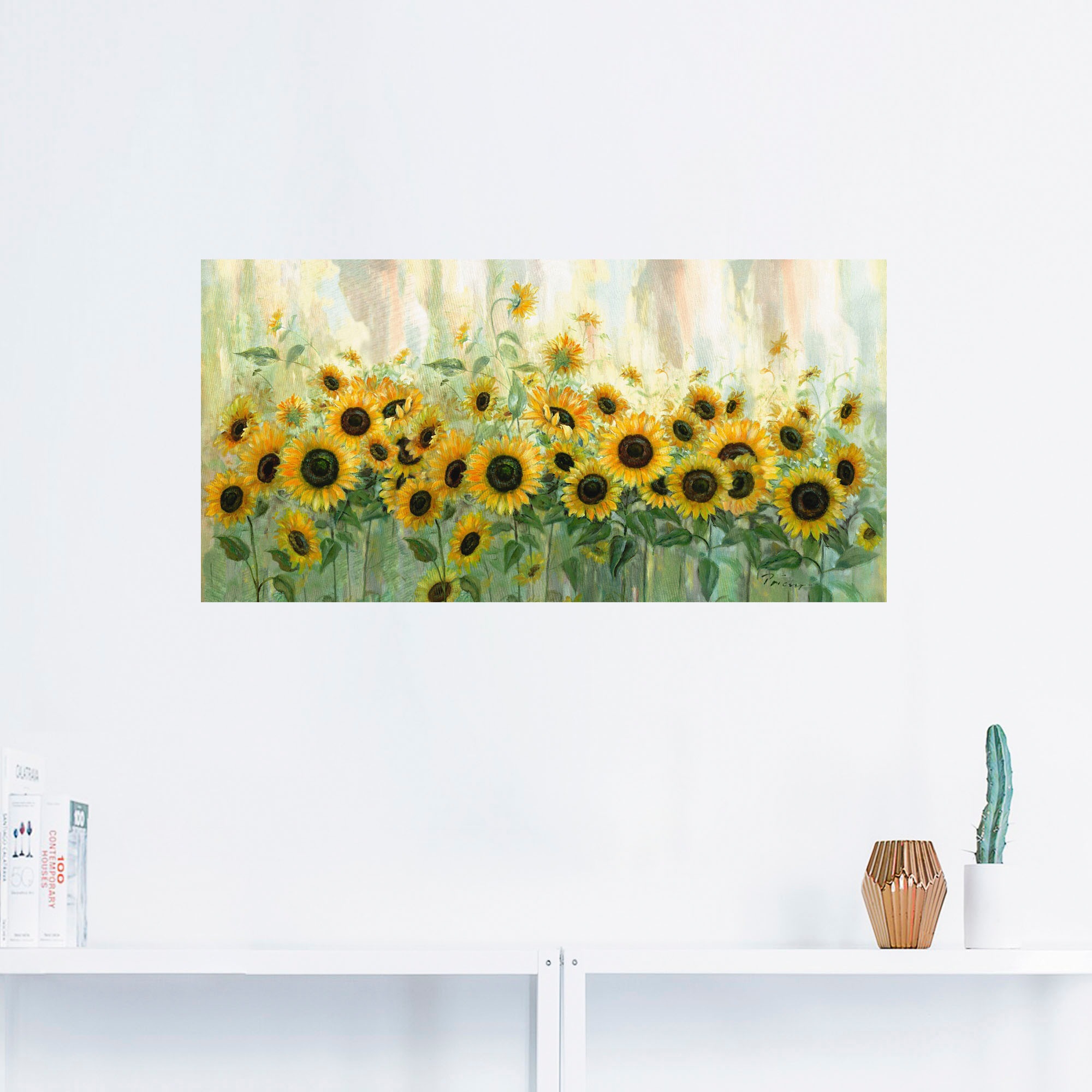 Artland Wandbild »Sonnenblumenwiese«, Blumen, (1 St.), als Leinwandbild, Wa günstig online kaufen