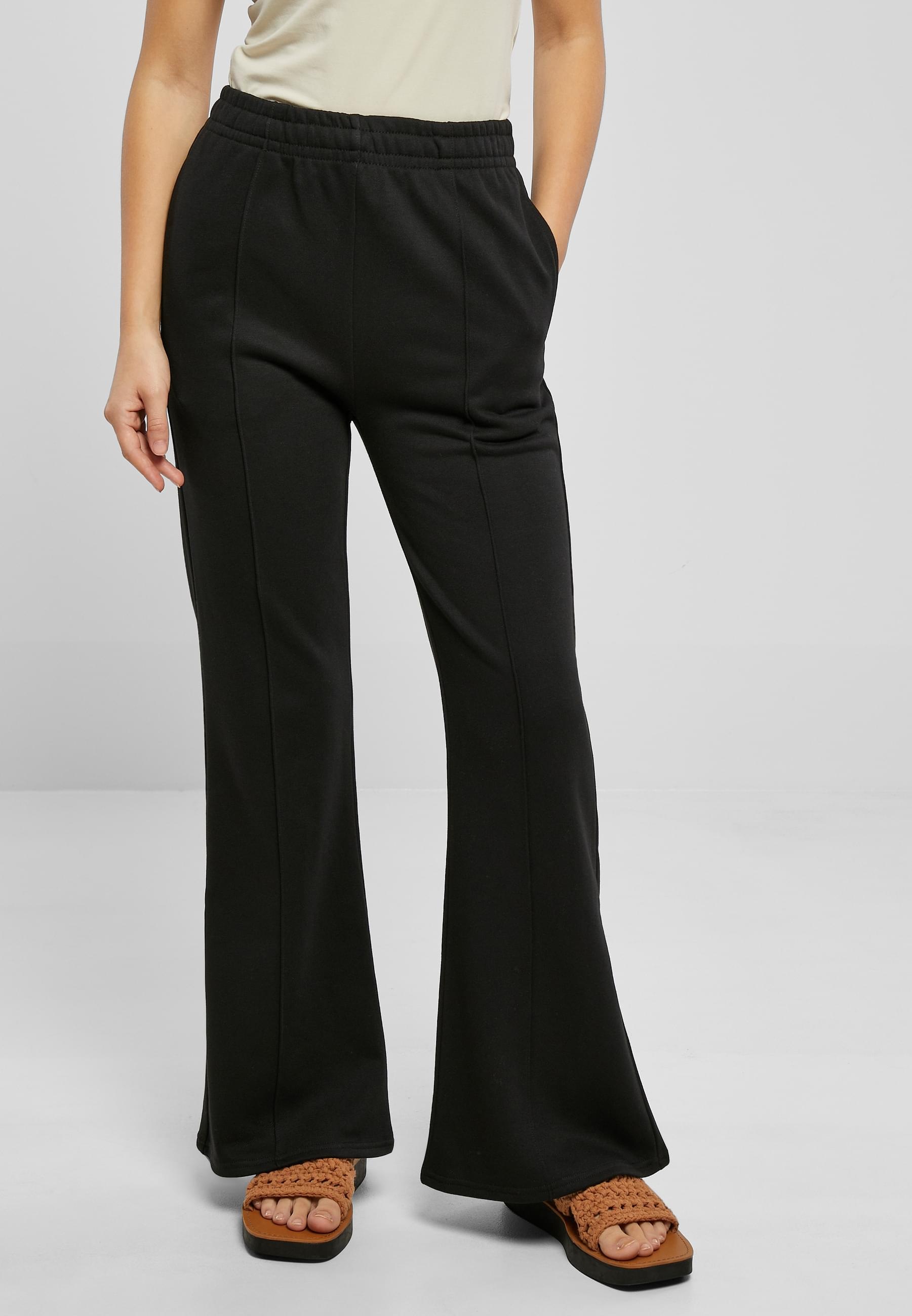 URBAN CLASSICS Jogginghose »Urban Classics Damen Ladies Flared Pin Tuck Terry Pants«
