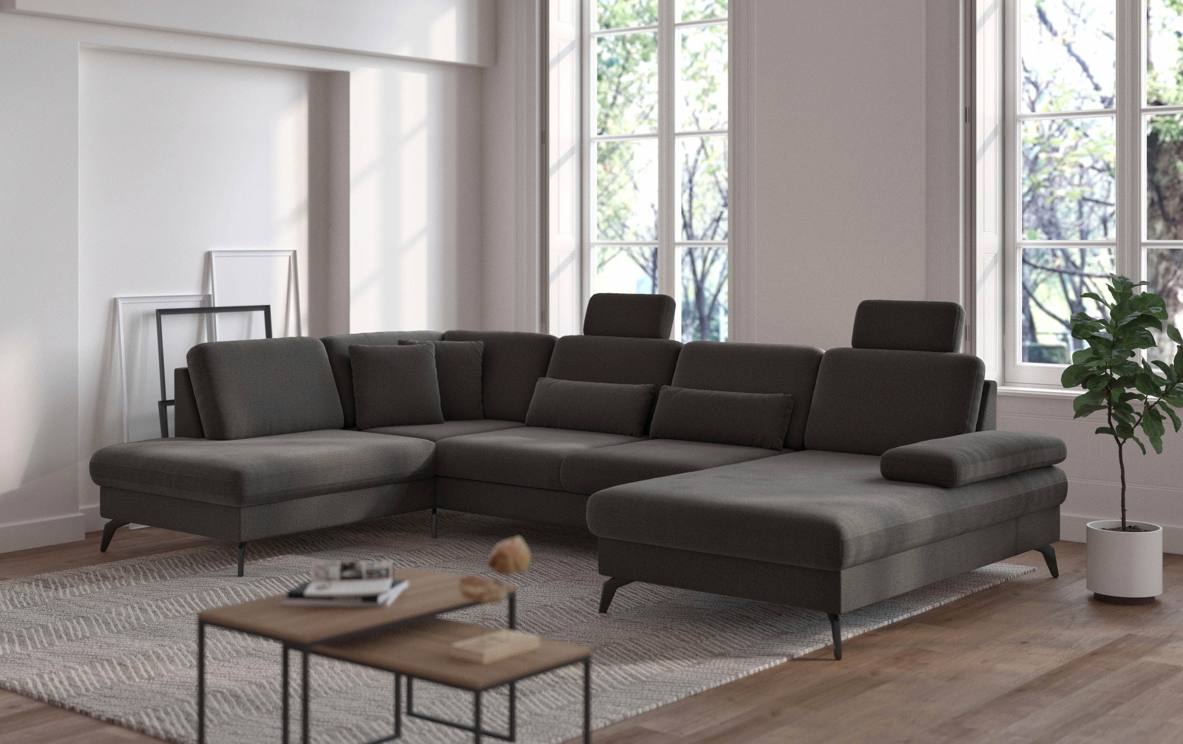 sit&more Wohnlandschaft Morris U-Form, inkl. Sitztiefenverstellung, günstig online kaufen