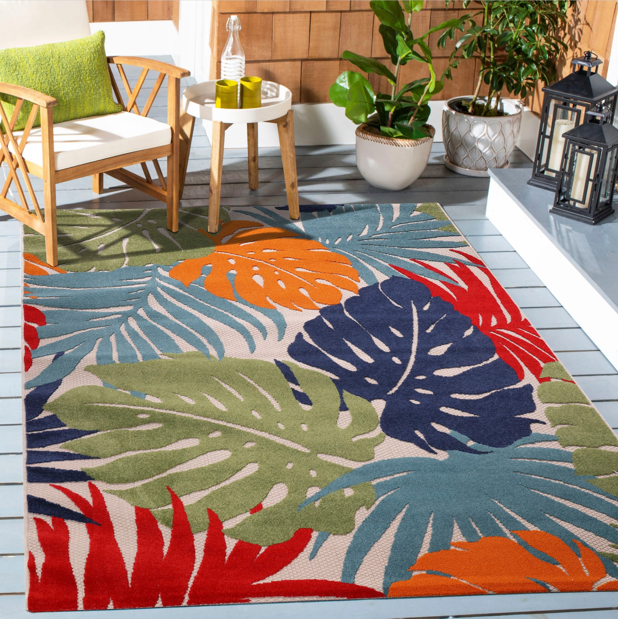 Sanat Teppich »Floral Outdoor«, rechteckig, 6 mm Höhe, In- und Outdoor geei günstig online kaufen