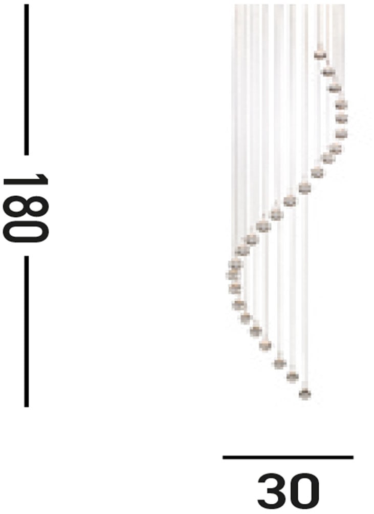 Searchlight Hängeleuchte »Hallway 5Lt Multi-Drop Pendant- Chrome Metal & Clear Crystal« GU10 1 Stk.