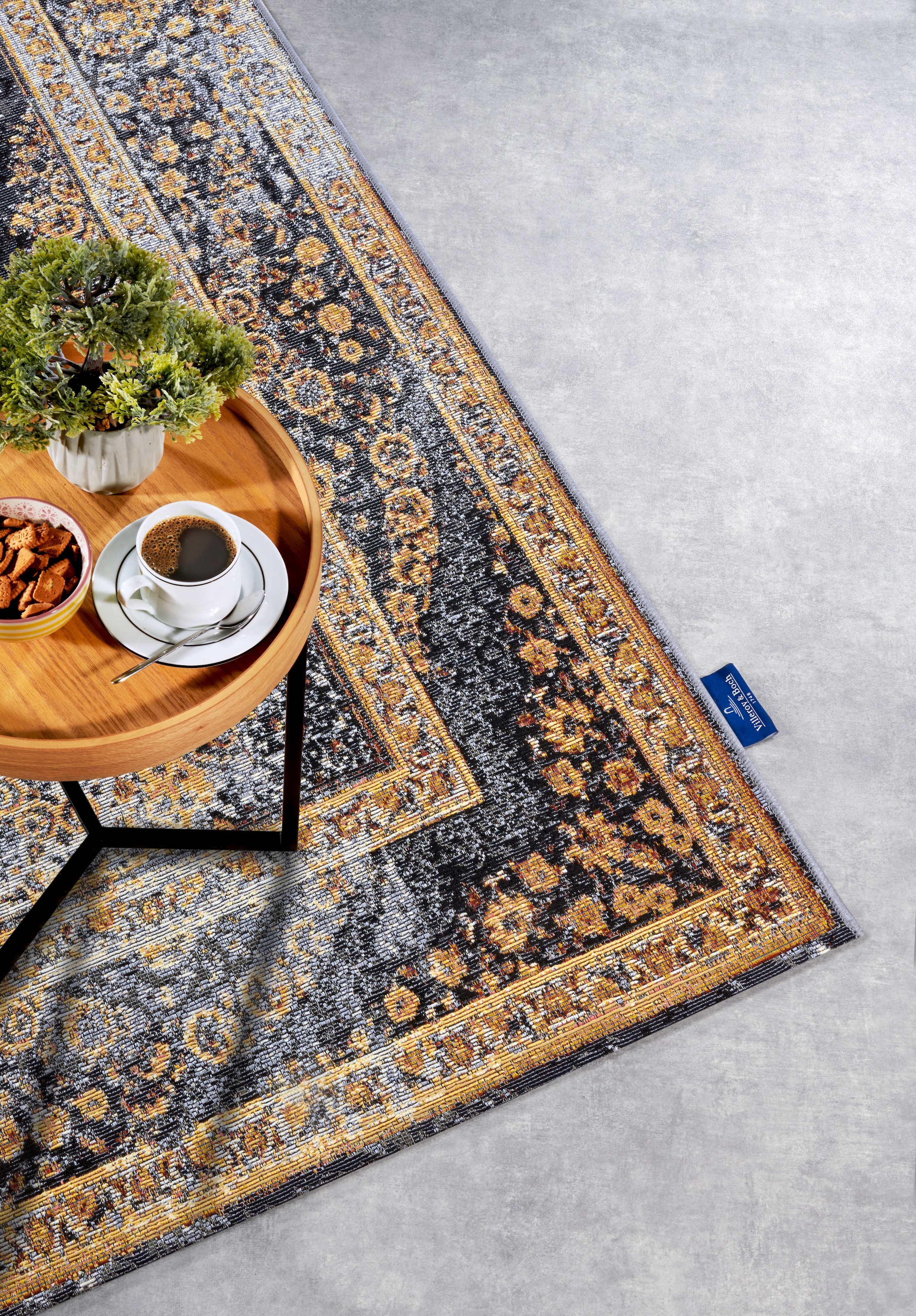 Villeroy & Boch Outdoorteppich »Martha«, rechteckig, 3 mm Höhe, Outdoor, Flachgewebe, wetterfest, Balkon, Garten, Klassisch, Terrasse