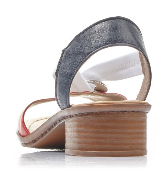 Rieker Sandalette, Sommerschuh, Sandale, Blockabsatz, mit Stretchband