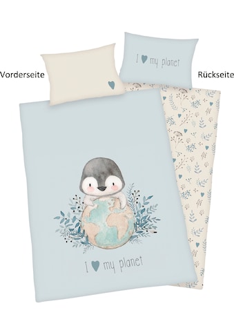 Babybettwäsche »Pinguin«, (2 tlg.)