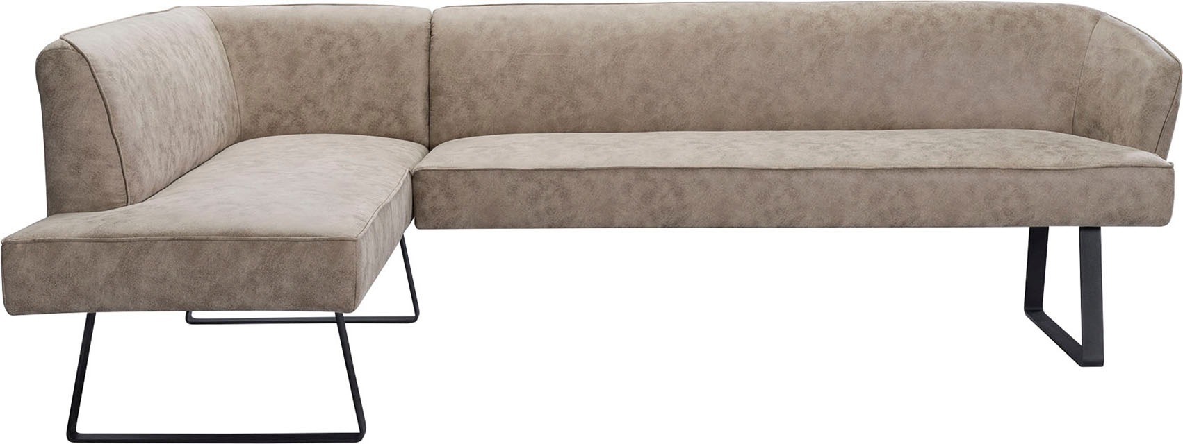 exxpo - sofa fashion Eckbank "Americano" mit Keder und Metallfüßen, Bezug i günstig online kaufen
