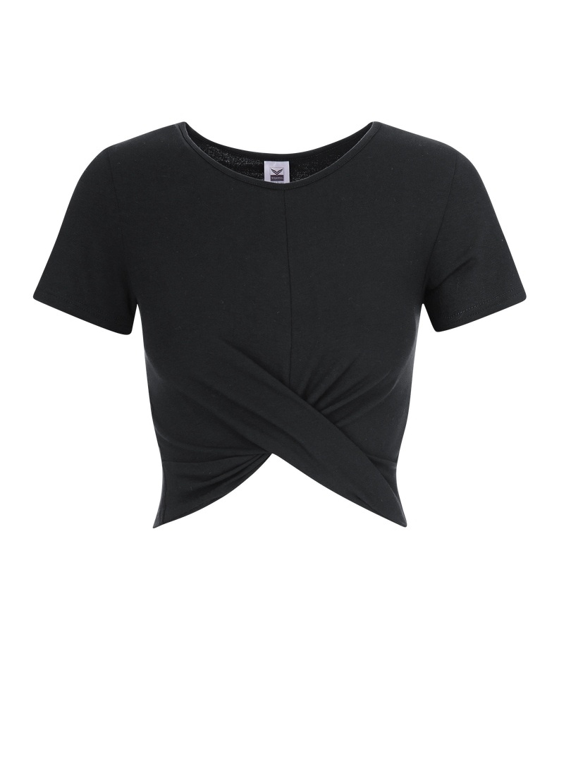 Trigema T-Shirt »TRIGEMA Modisches Crop-Top mit kurzen Ärmeln«, (1 tlg.)