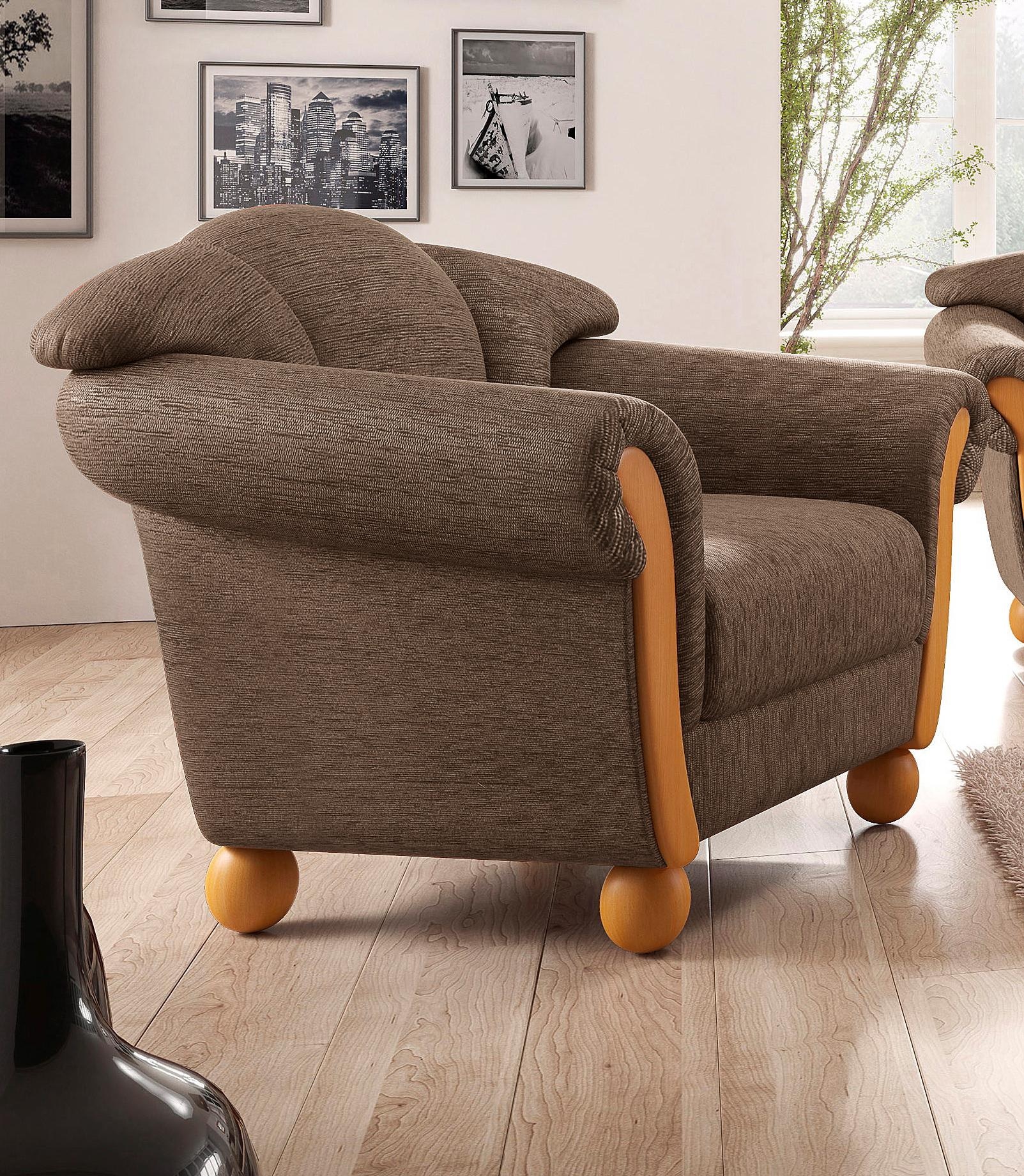 Home affaire Sessel »Milano, bequemer Loungesessel im Landhaus-Stil« günstig online kaufen