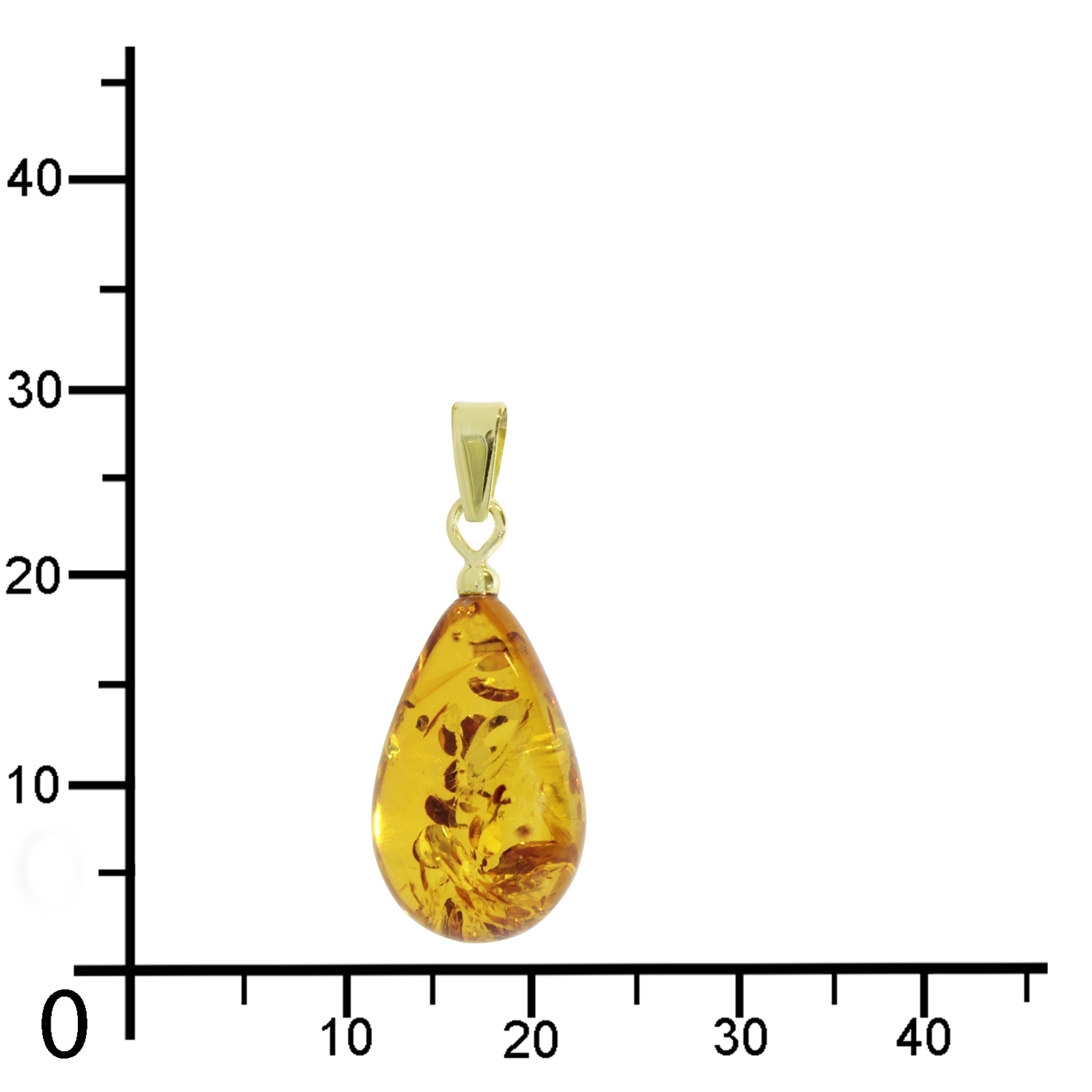 OSTSEE-SCHMUCK Kettenanhänger »Ostsee-Schmuck Anhänger Tropfen ca. 17 mm lang - Gold 585/000«, (1 tlg.)