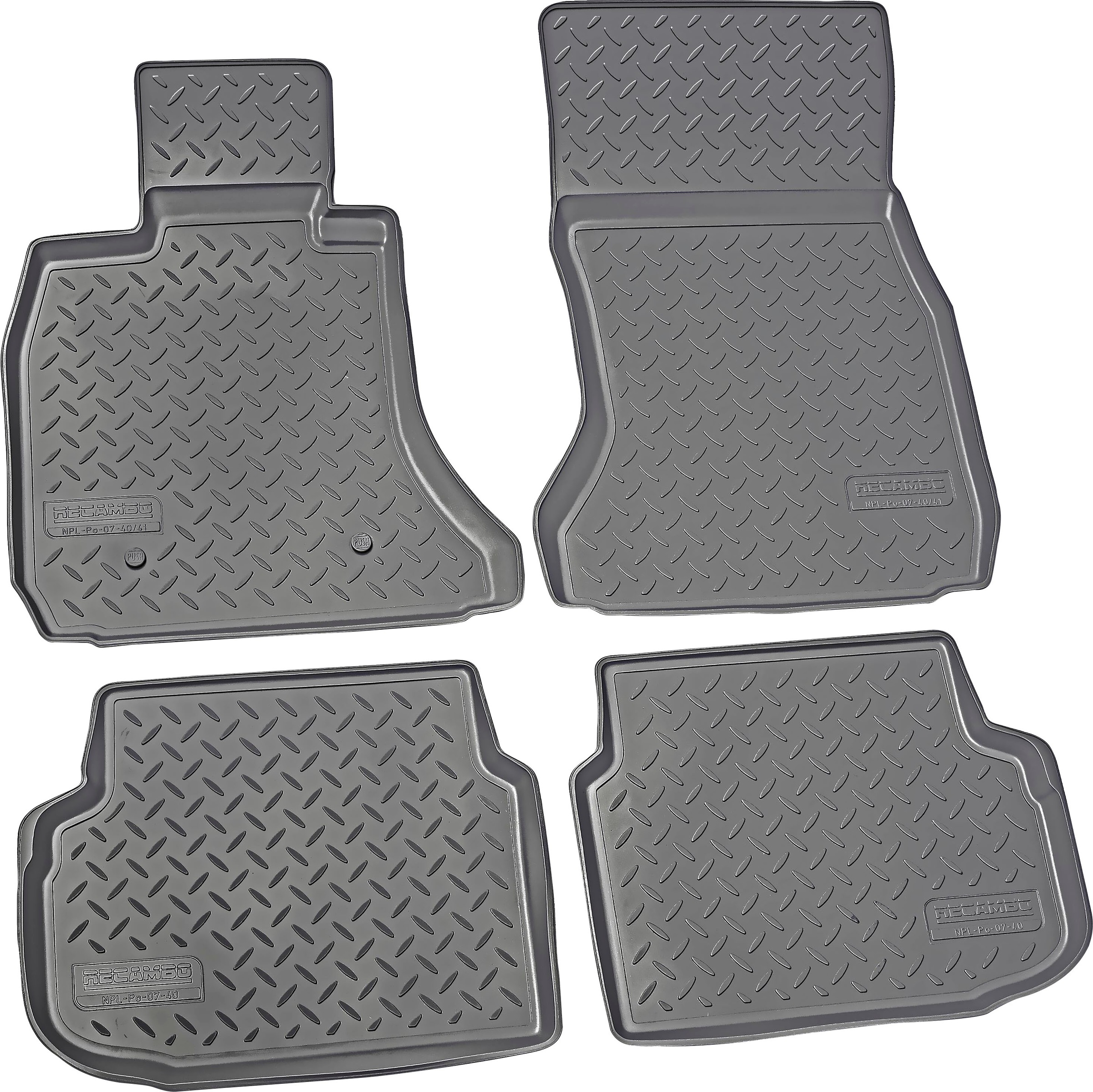RECAMBO Passform-Fußmatten »CustomComforts«, BMW, 7er, (Set, 4 St.), F01  KURZ 2008 - 2015, perfekte Passform online kaufen