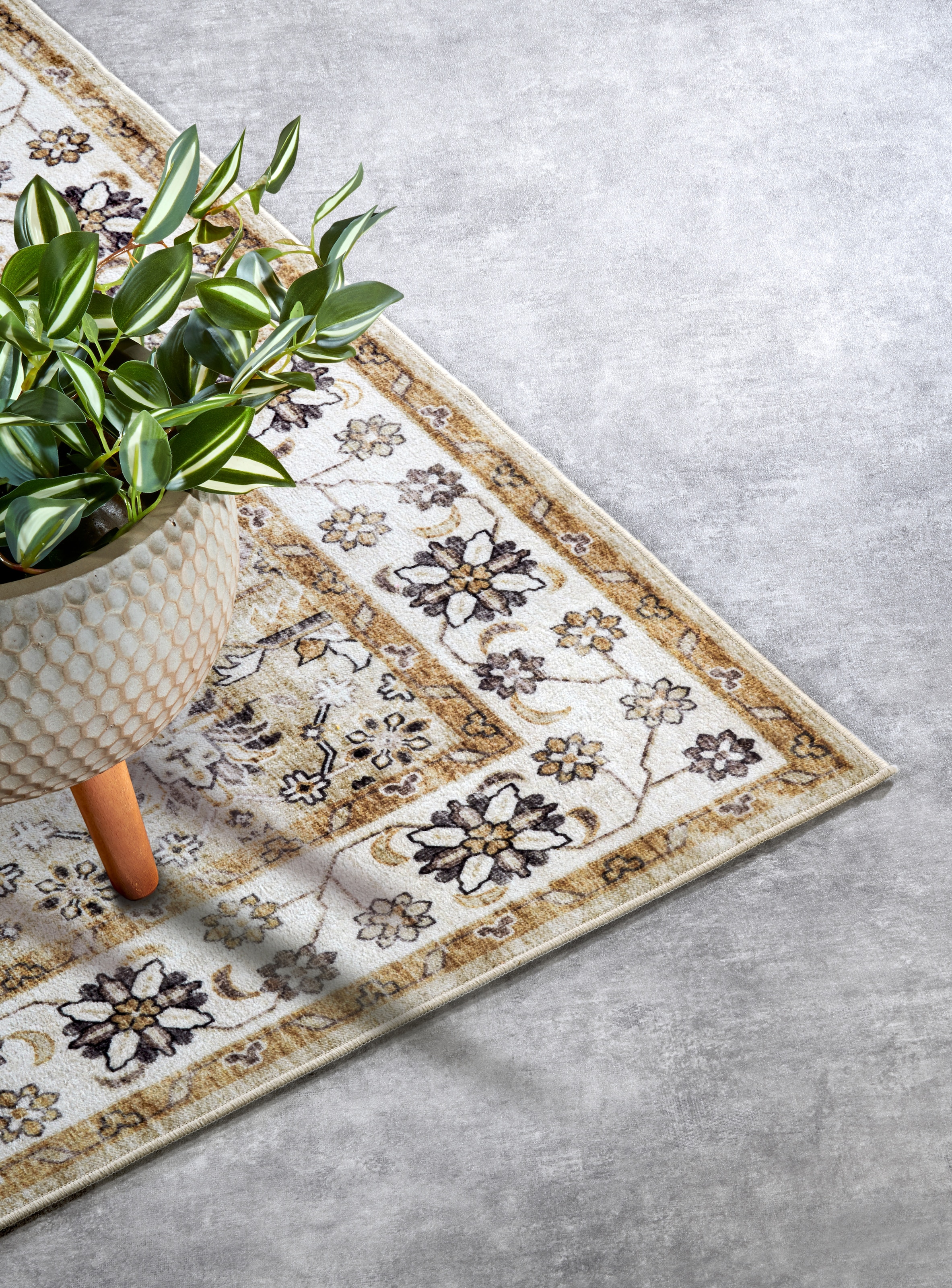 ELLE DECORATION Teppich »Saveh«, rechteckig, 5 mm Höhe, Kurzflor, Anti Rutsch, Vintage, Klassisch, Wohnzimmer, Flur