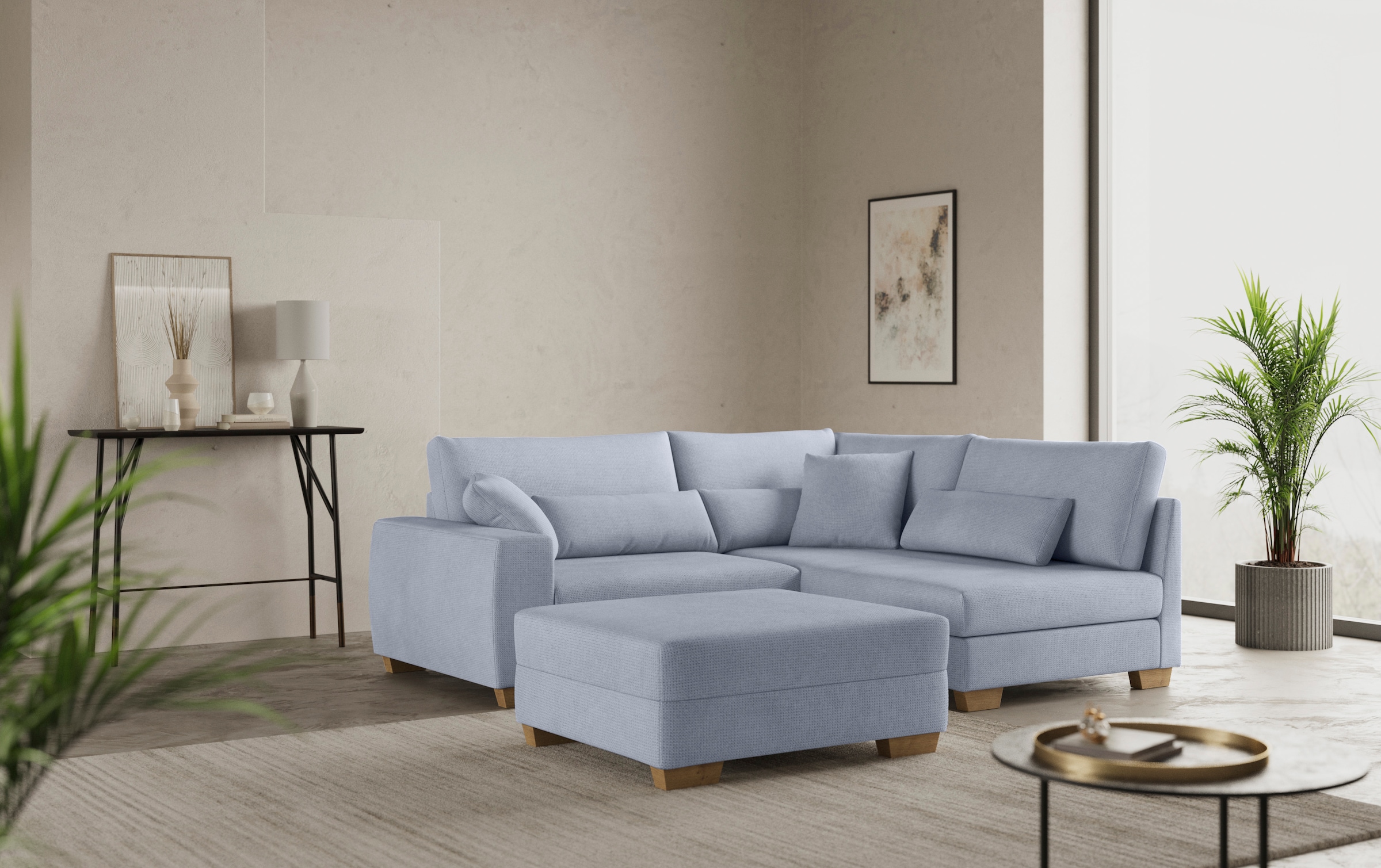 Mr. Couch Hocker »Helena«, Mit DuraSpring-Taschenfederkern, bis 140 kg belastbar