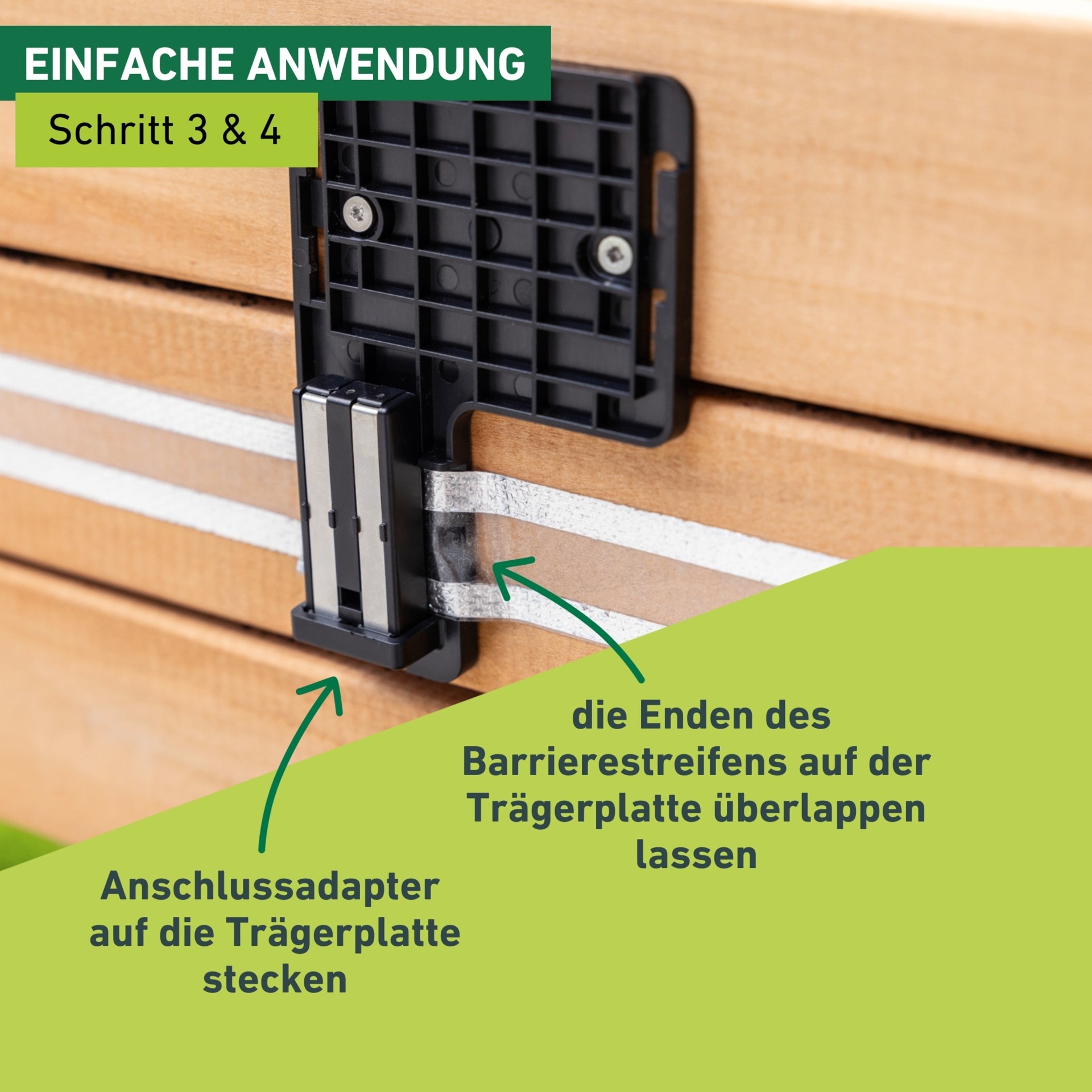 Windhager Schneckenkante »elektrisch inkl. 10 m Barrierestreifen, Schneckenabwehr e-FENCE« für Hochbeete, Schneckenband selbsklebend